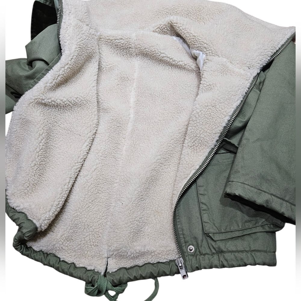 Other UNIF Mia Green Crop Sherpa Parker Jacket Small Size S / US 4 / IT 40 - 7 Thumbnail