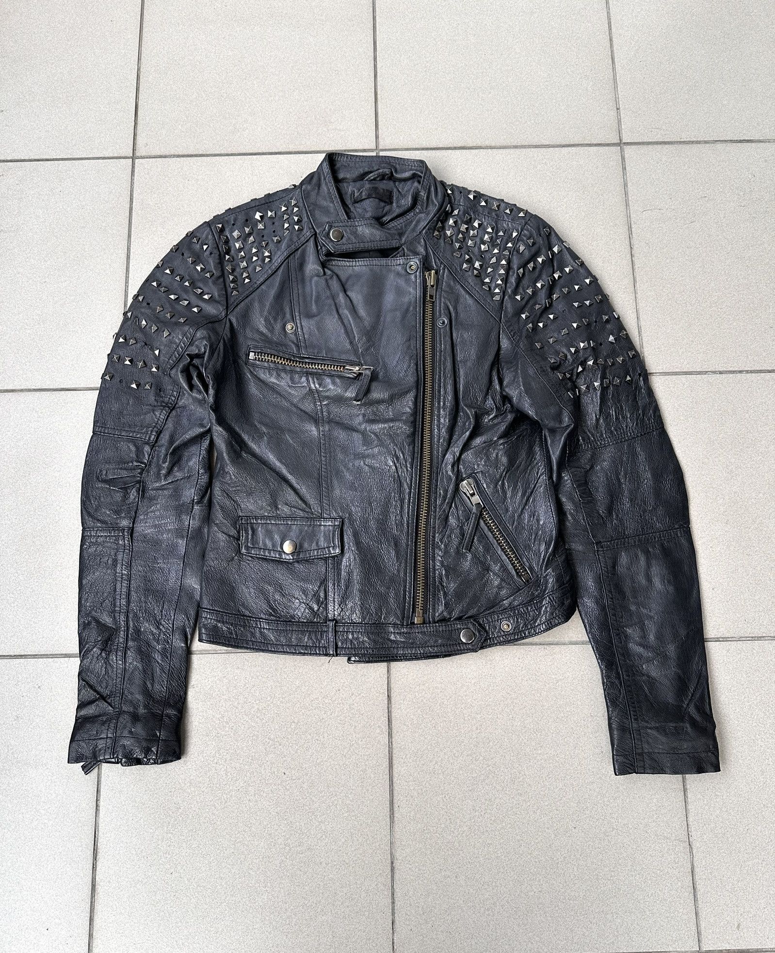 Leather × Vintage Vintage Leather biker jacket avant garde archive