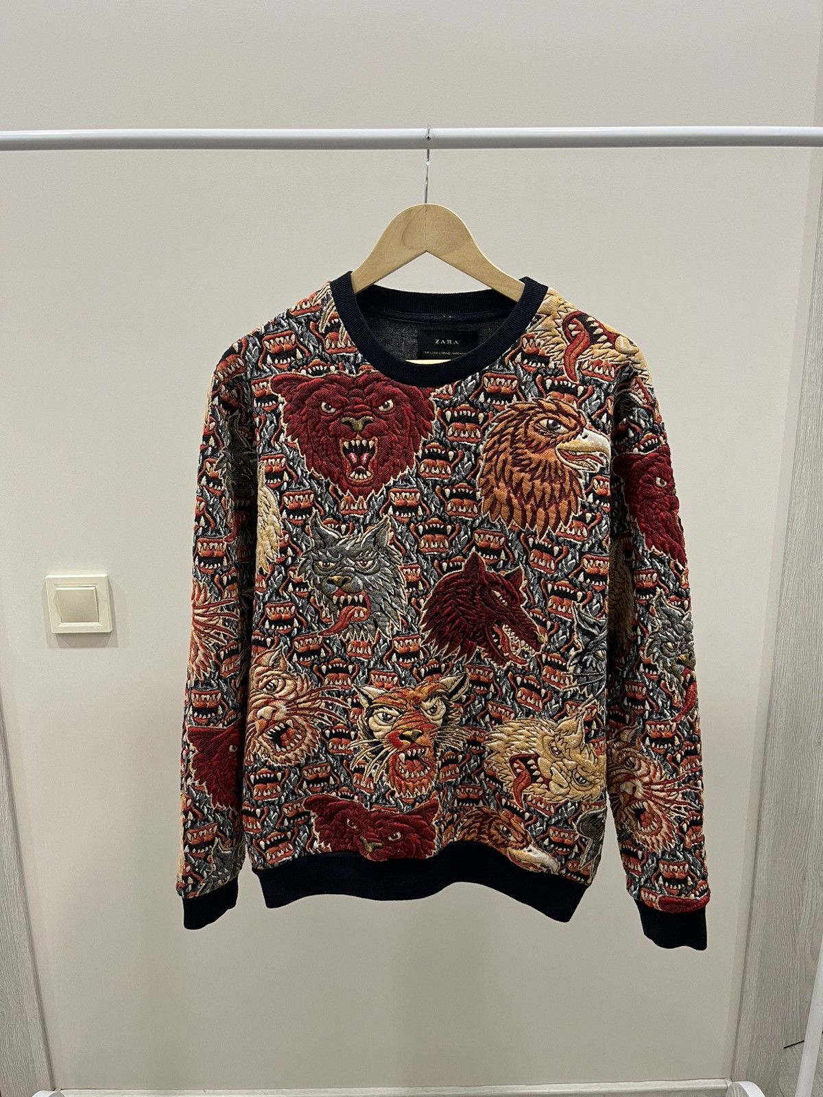 Zara RARE ZARA MAN 🔥Multicolour Animal Print Sweater Size US L / EU 52-54 / 3 - 1 Thumbnail