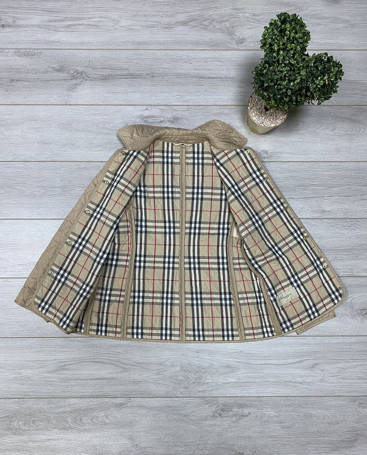 Burberry Burberry vintage quilted blue check navy jacket buttons Size US S / EU 44-46 / 1 - 6 Thumbnail