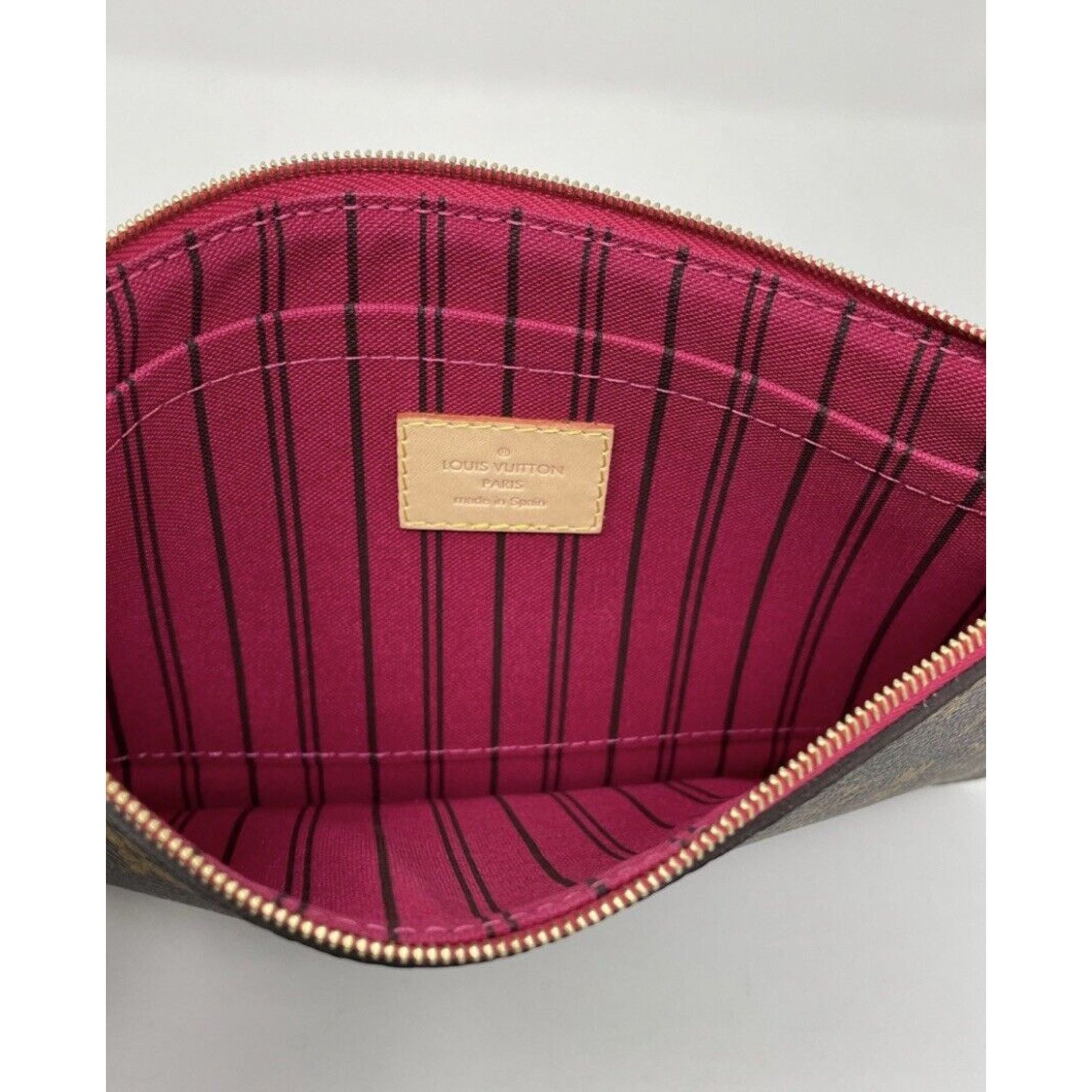 Louis Vuitton LOUIS VUITTON Large Monogram Pink Pouch Pochette Clutch Size ONE SIZE - 10 Thumbnail