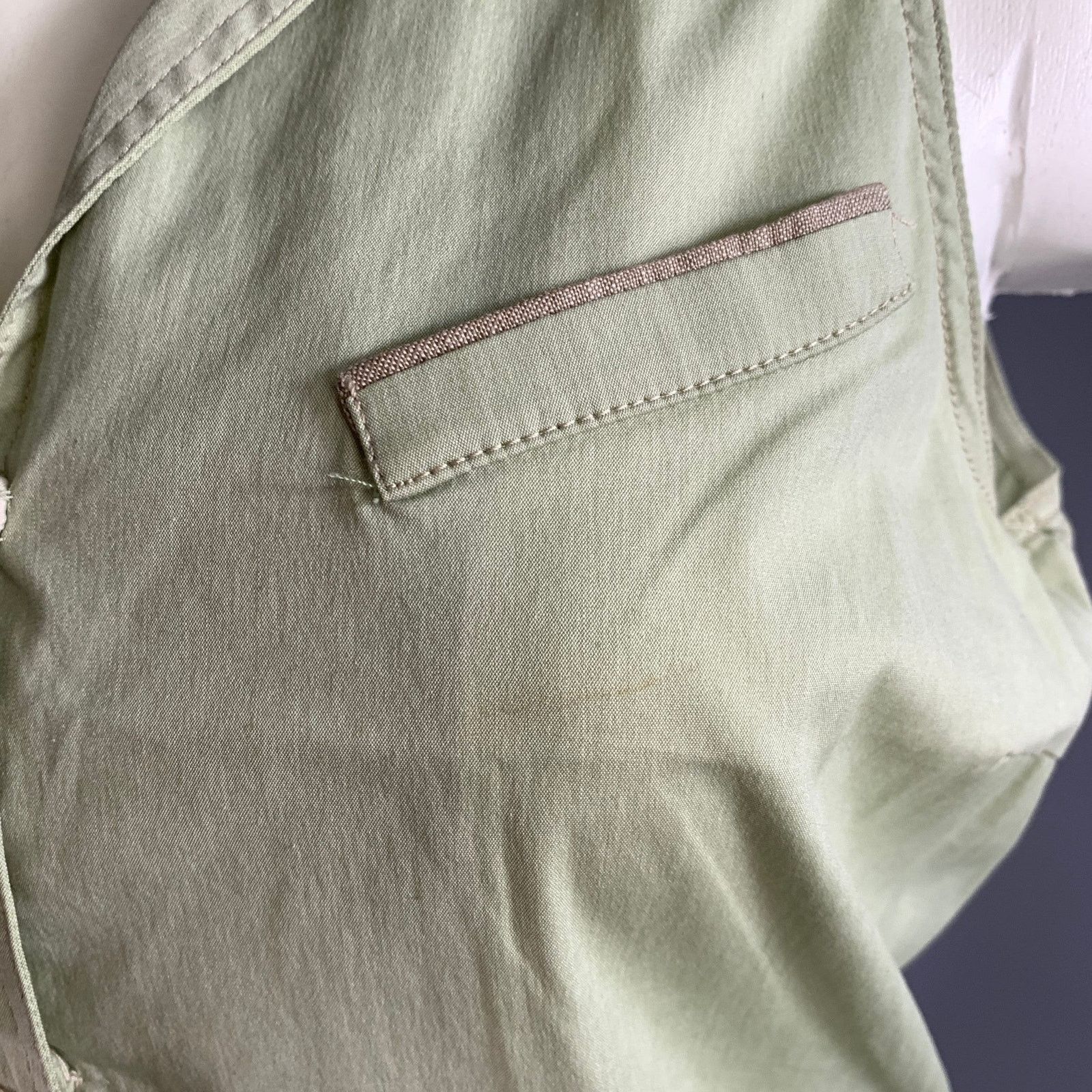 Brunello Cucinelli BRUNELLO CUCINELLI S Tan Mint Cotton Sleeveless Casual Top Size S / US 4 / IT 40 - 5 Thumbnail