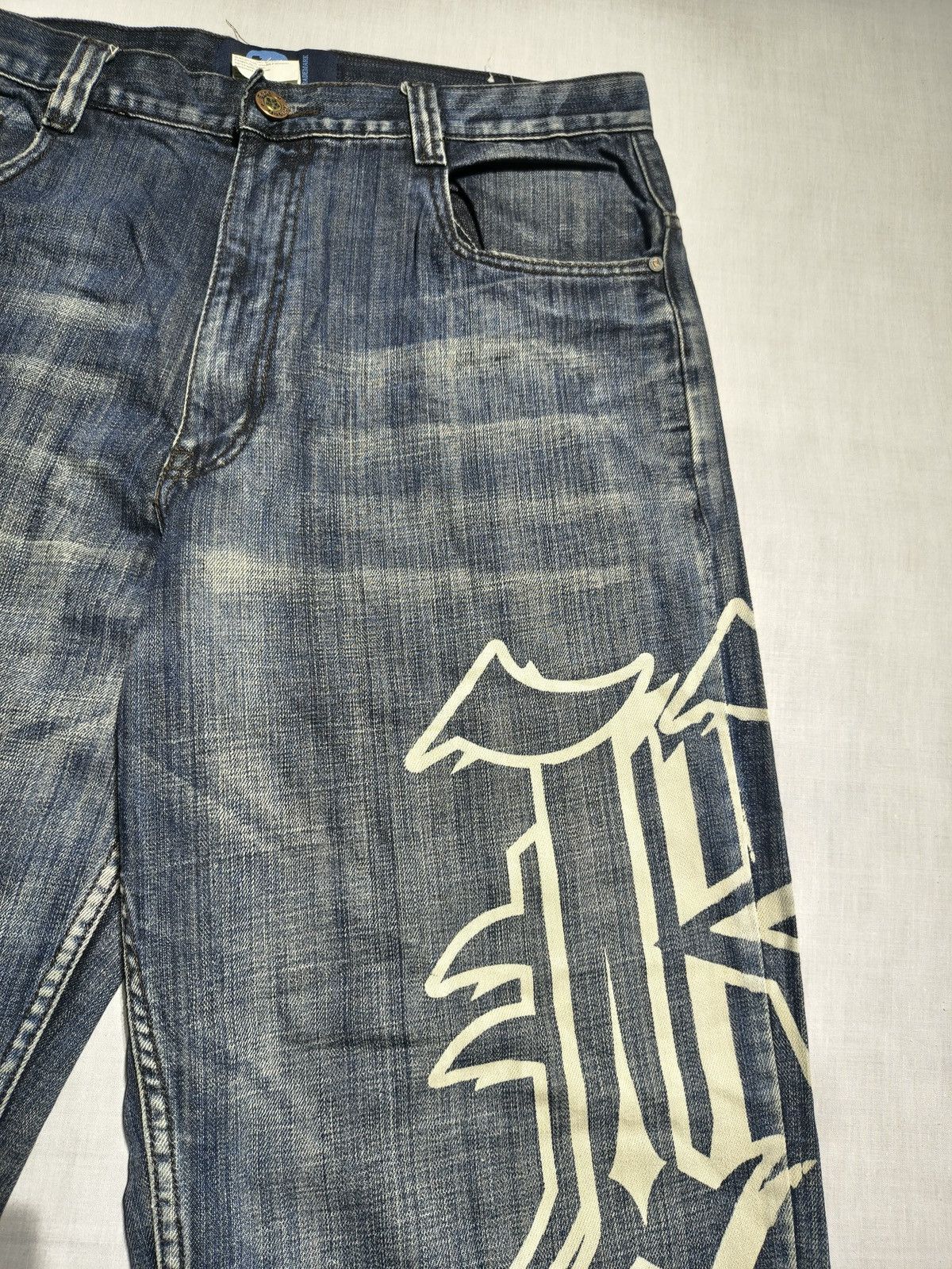 Southpole Karl Kani Big K Graphic Jeans Y2K Streetwear (045) Size US 36 / EU 52 - 9 Thumbnail