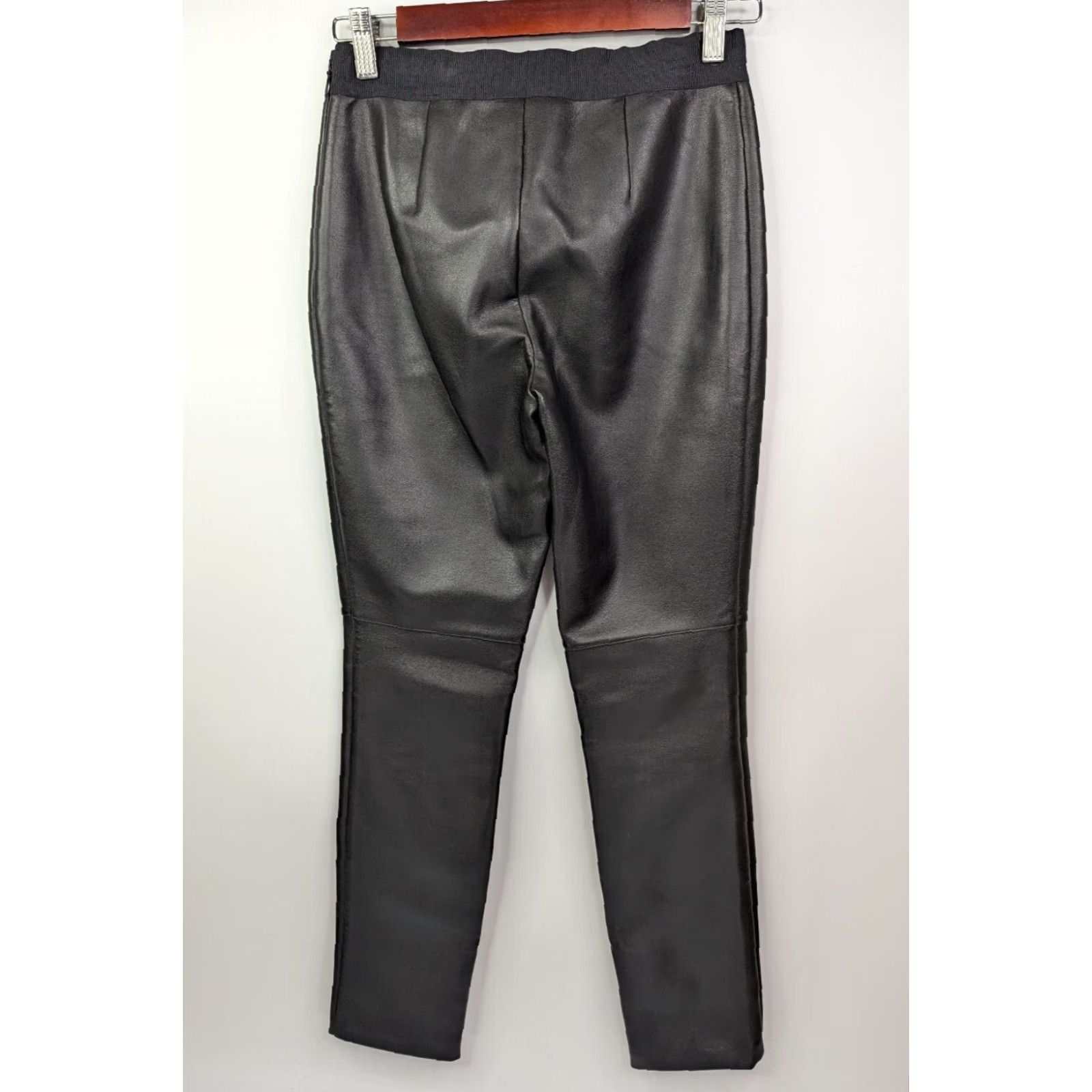 Vintage Marciano Black Faux Leather Leggings Pants Women's XS Size Leggings, Black Marciano, Women, XS, Leggings, Faux Leather, Skinny, Solid, XS Size 26" / US 2 / IT 38 - 3 Thumbnail
