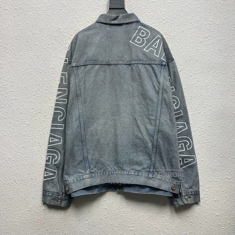 Balenciaga Balenciaga Kyrin arm side letter embroidery distressed den Size US M / EU 48-50 / 2 - 2 Thumbnail