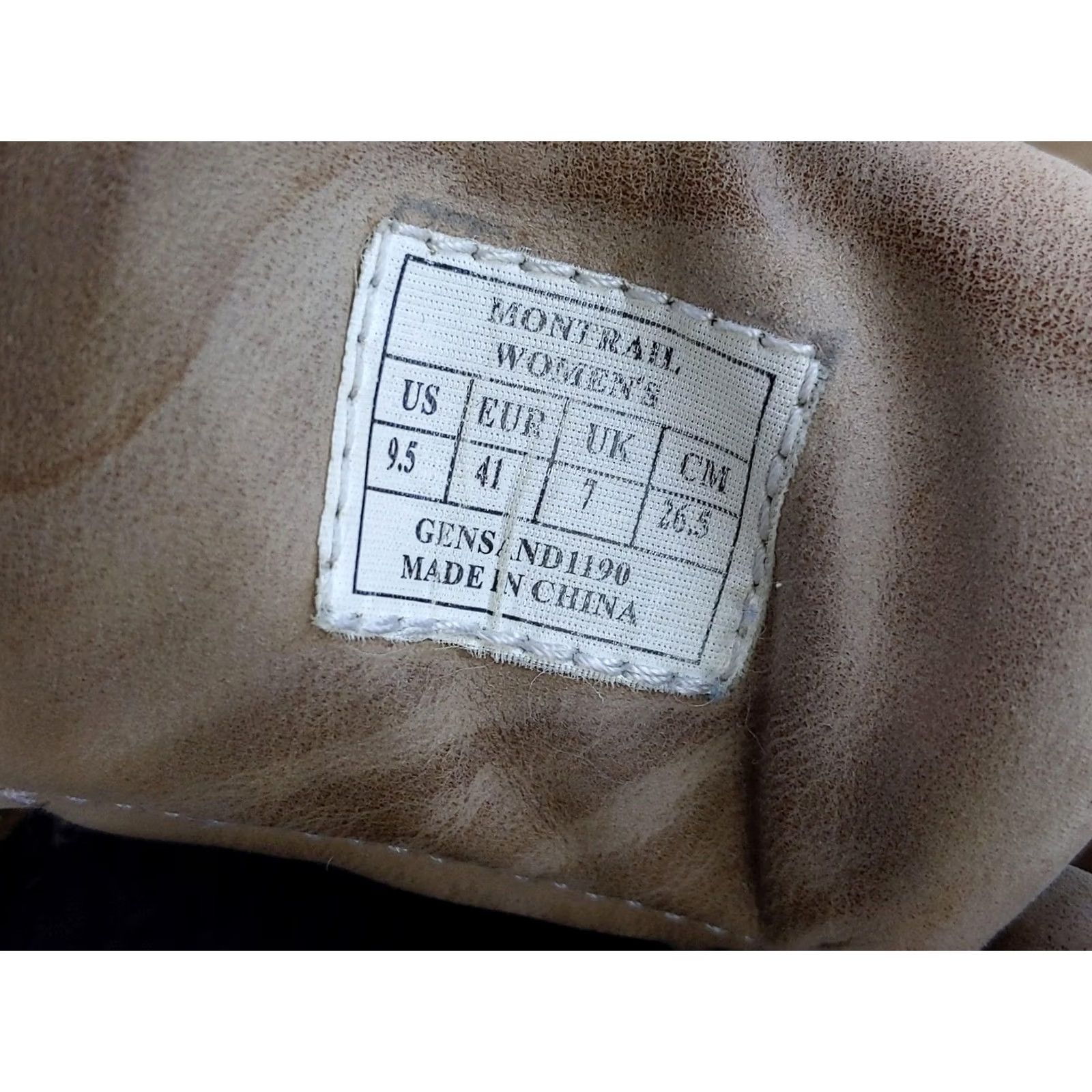 Vibram Montrail Womens 9.5 Beige Nubuck Mid Top Hiking Sneakers Vibram Shoes 41 EU 9.5 41 Size L / US 10 / IT 46 - 3 Thumbnail