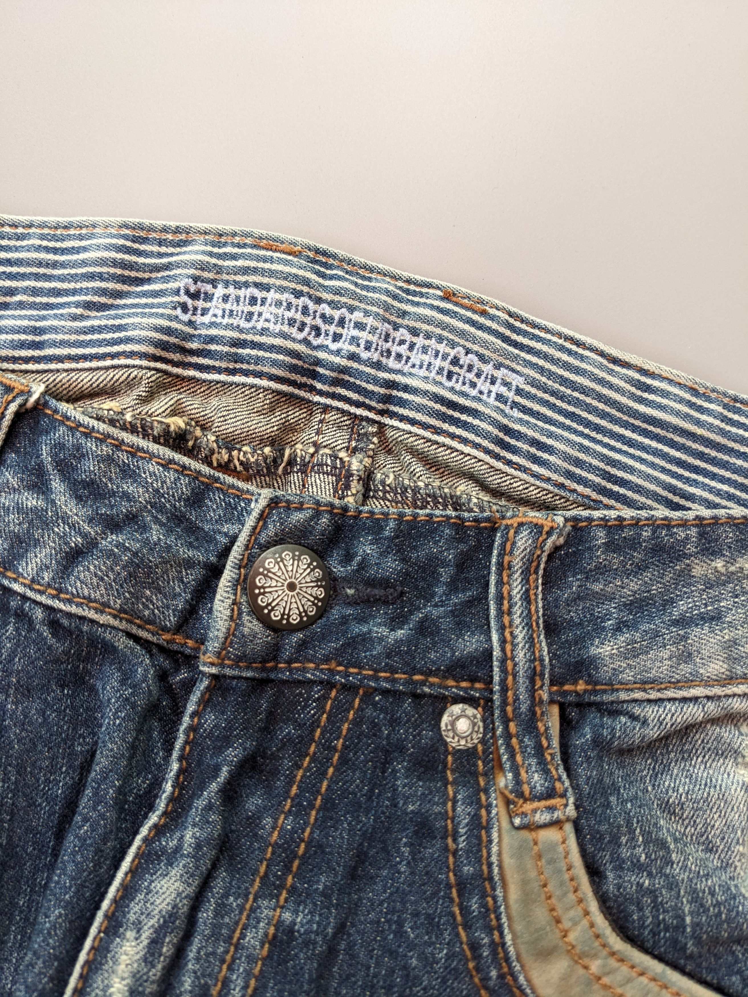 Hedi Slimane Japanese brand like Hedi Slimane faded boro jeans Size US 31 - 5 Thumbnail