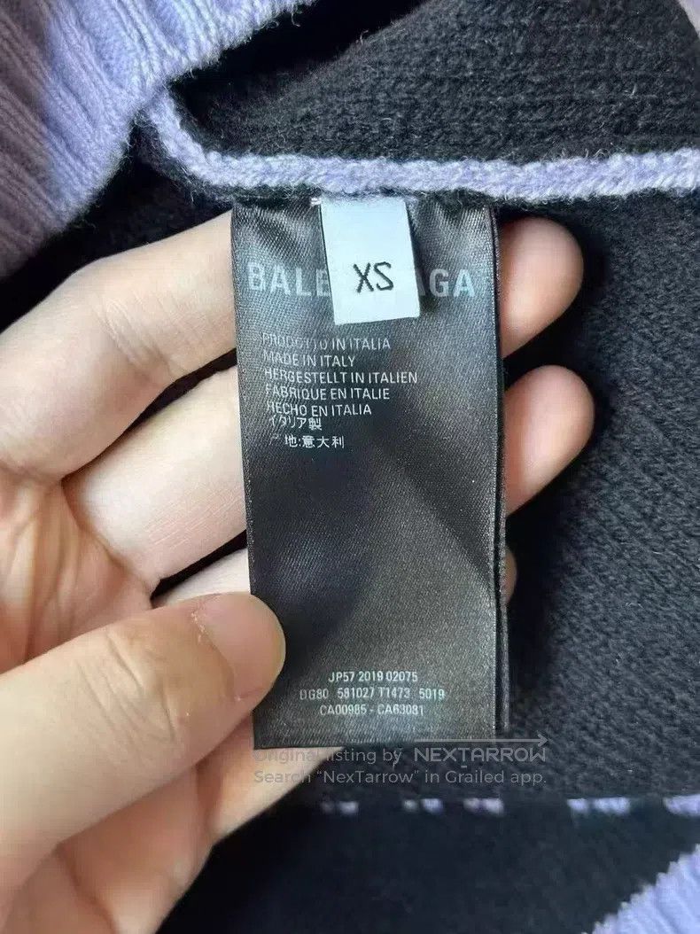 Balenciaga Balenciaga Eggplant Purple Splash Knitwear Size US XS / EU 42 / 0 - 4 Thumbnail