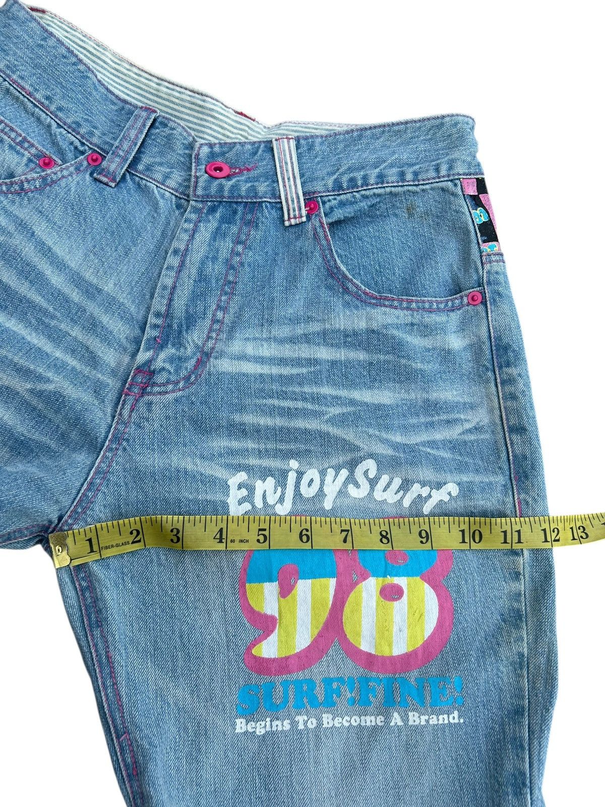 Kapital LOVE & SURF HIPPIES STYLE DENIM JEANS Size US 30 / EU 46 - 18 Thumbnail