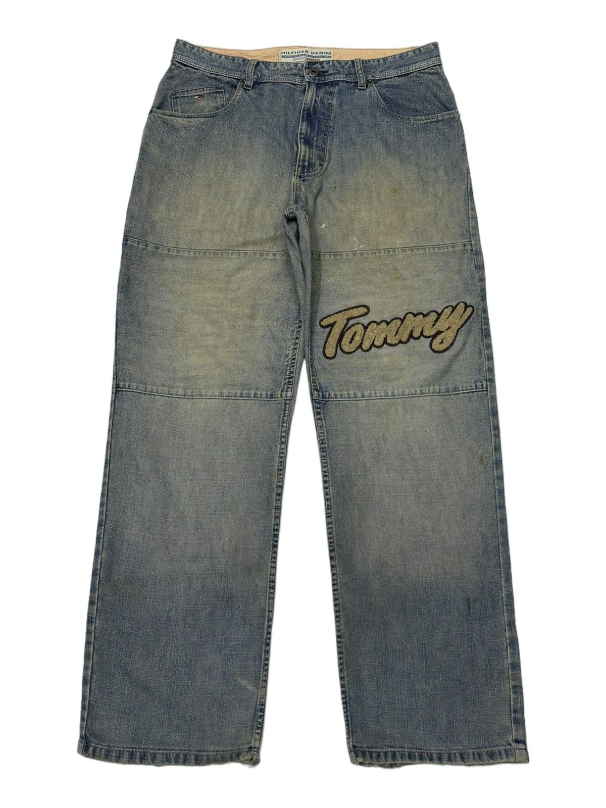JNCO × Tommy Hilfiger 🔥TOMMY HILFIGER JNCO VIBES BAGGY JEANS DISTRESSED Size US 34 / EU 50 - 1 Thumbnail