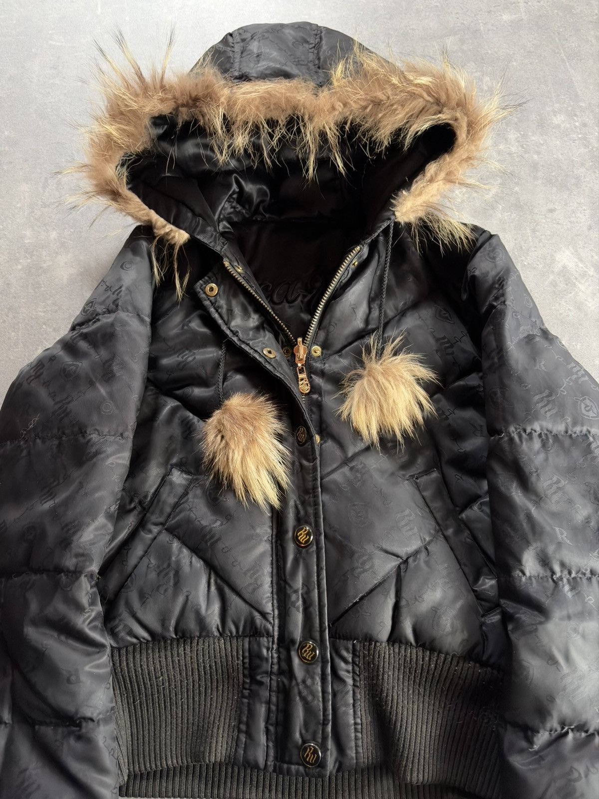 Rocawear 00s Rocawear Reversible Faux Fur Hooded Bomber Jacket M L Size M / US 6-8 / IT 42-44 - 15 Thumbnail
