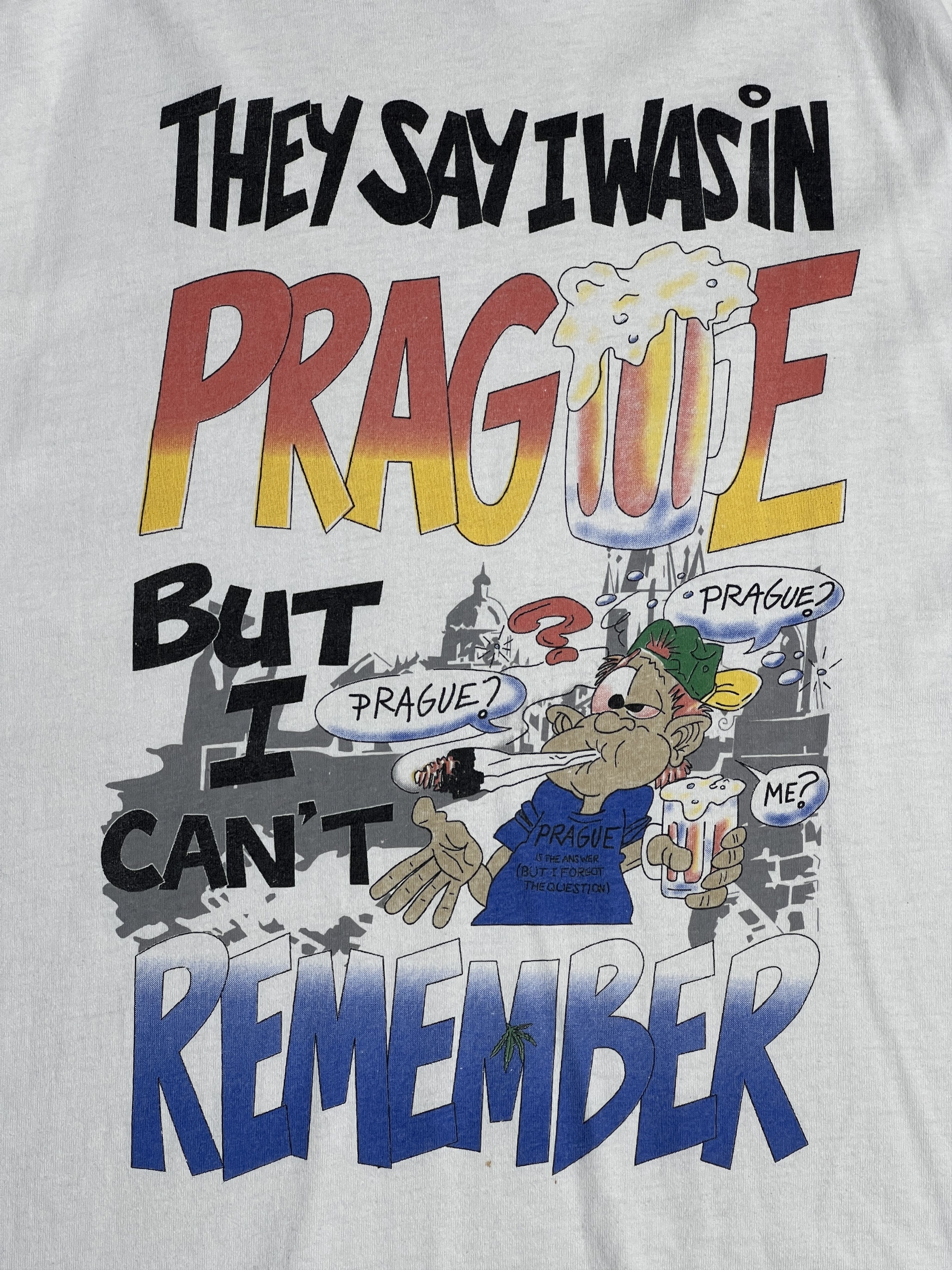 Vintage Vintage Prague Parody Souvenir Graphic Tee (XXL) GTME350 Size US XXL / EU 58 / 5 - 2 Thumbnail