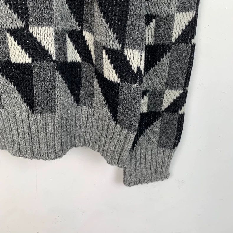 Saint Laurent Paris Saint Laurent Dark grey plaid wool crewneck long-sleeve swe Size US L / EU 52-54 / 3 - 4 Thumbnail