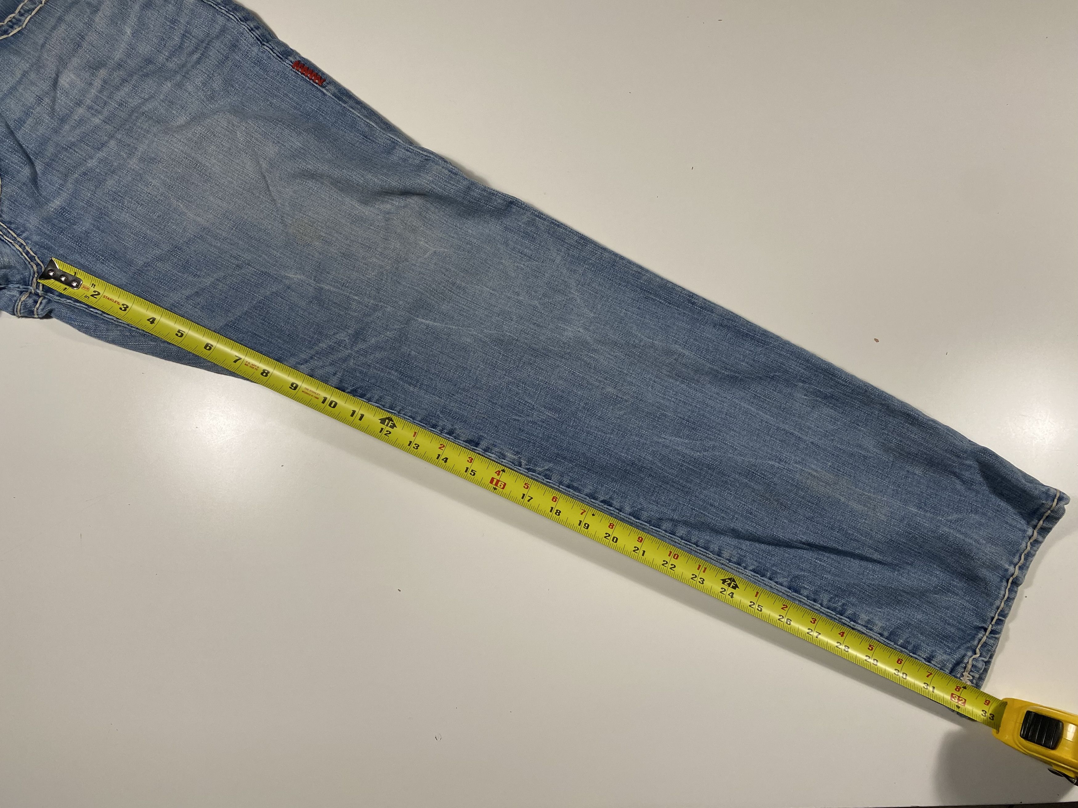True Religion True Religion Ricky w/ Flaps Red Stitch Relaxed Jeans 38x32 Size US 38 / EU 54 - 14 Thumbnail