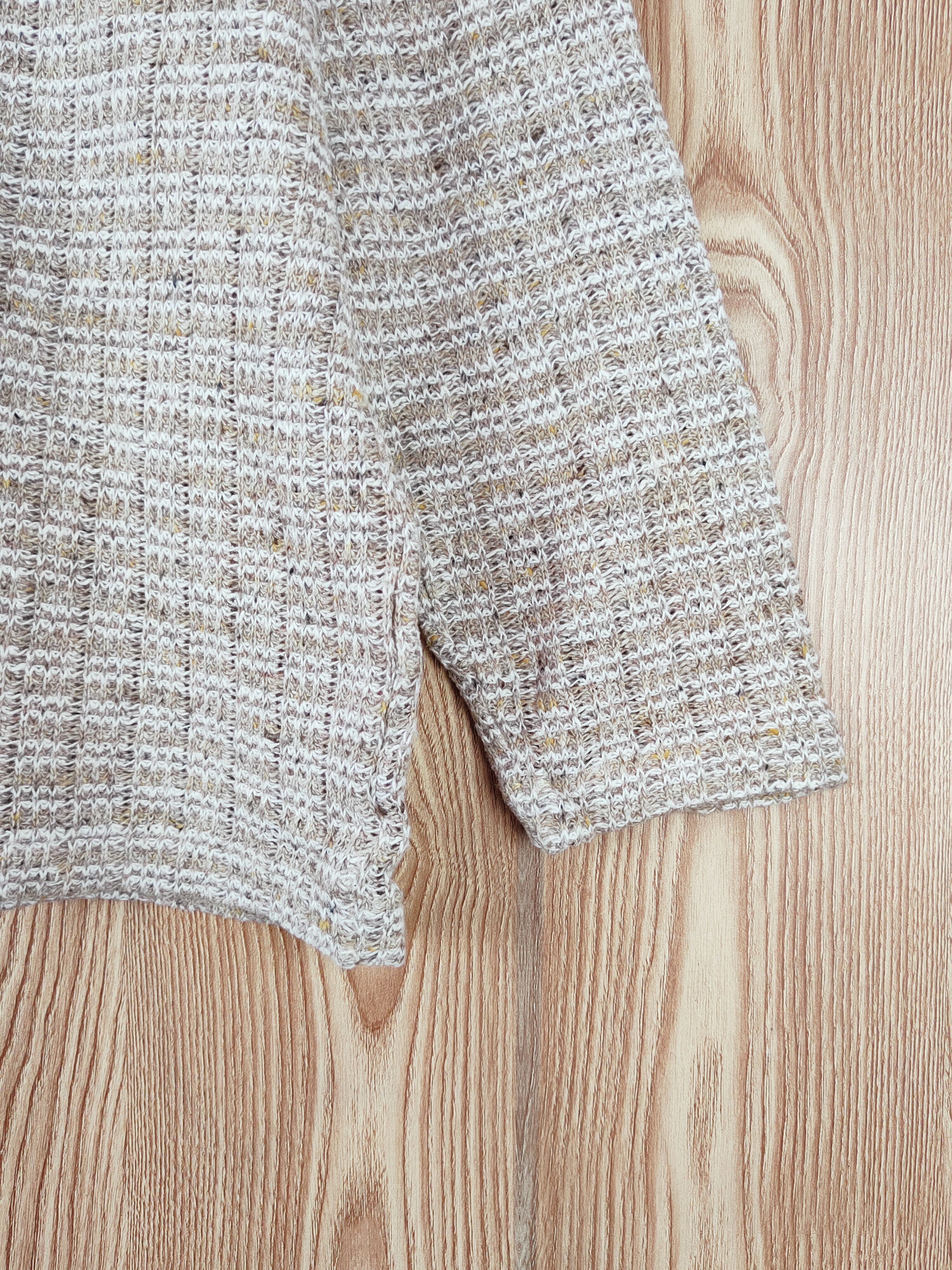 Homespun Knitwear × Japanese Brand × Vintage Tumkur Brown Mesh Net Knitwear vintage #W821 Size US M / EU 48-50 / 2 - 6 Thumbnail