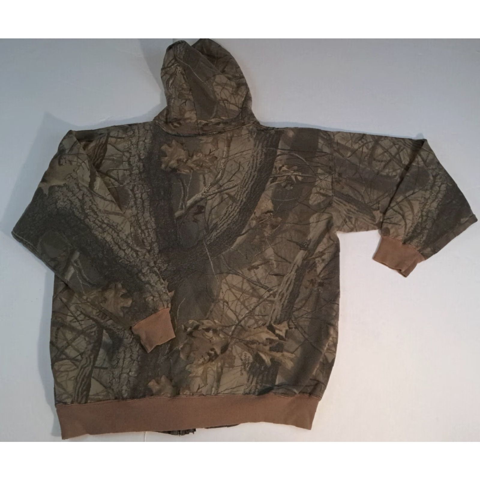 Vintage ACE USA Camouflage Full Zip Hooded Jacket Sweatshirt 2XL Men Regular Fleece Pockets Hooded Camouflage USA 28in 27in pit to pit (Ace) Size US XXL / EU 58 / 5 - 7 Thumbnail