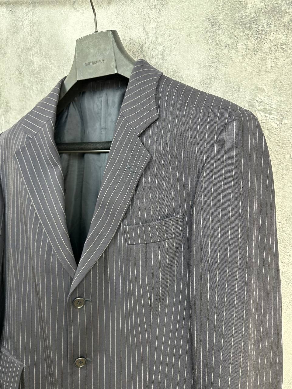 Yves Saint Laurent Yves Saint Laurent Pour Homme 90s Pinstripe Pure Wool Blazer Size 52R - 5 Thumbnail