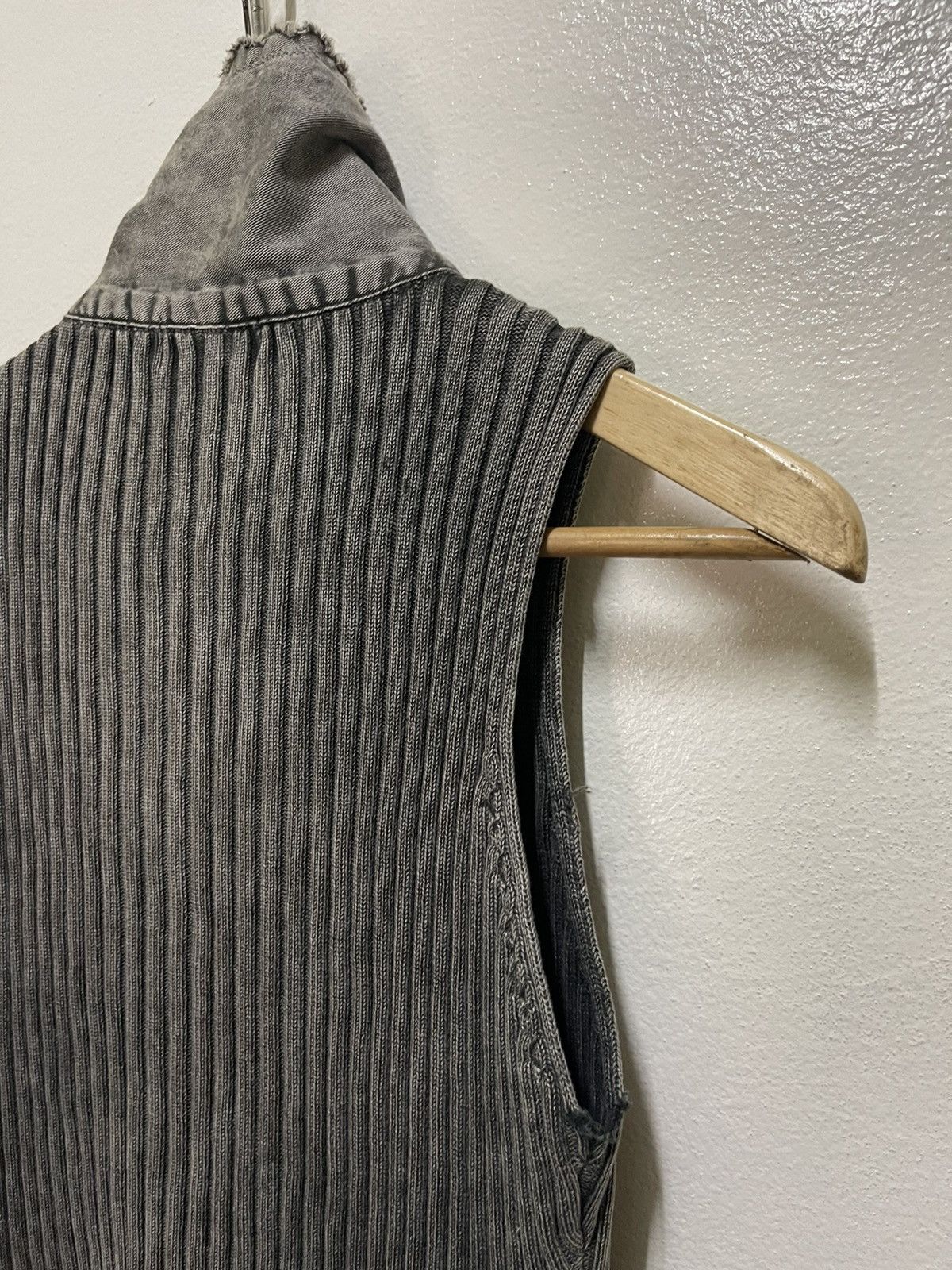 Japanese Brand Studio Five Distressed Sleeveless Zipper Stretch Sweater Size S / US 4 / IT 40 - 12 Thumbnail