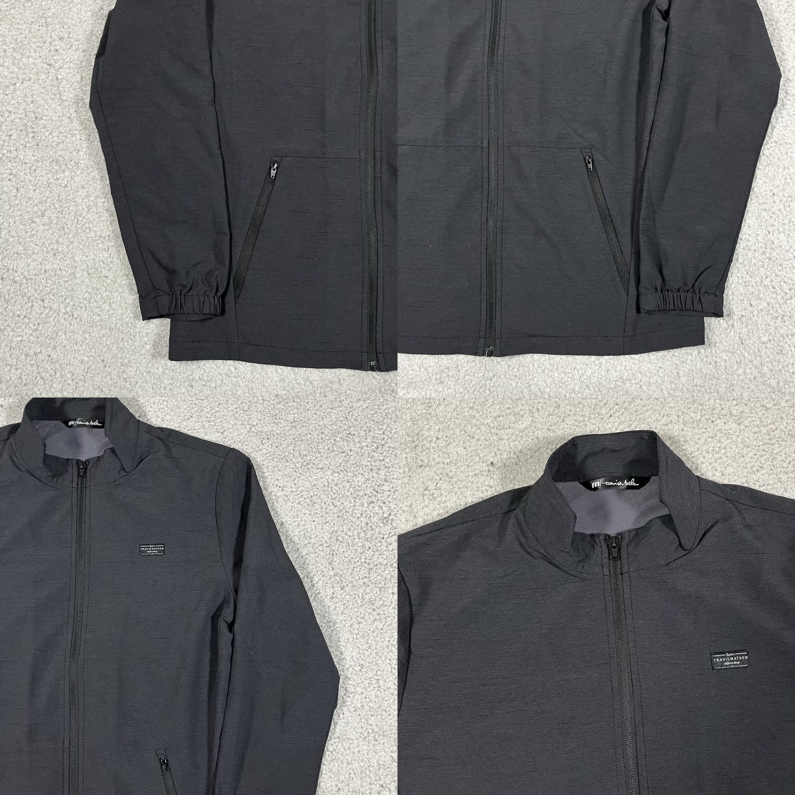 TravisMathew Travis Mathew Jacket Mens Medium Gray Performance Full Zip Golf Windbreaker Size US M / EU 48-50 / 2 - 8 Thumbnail