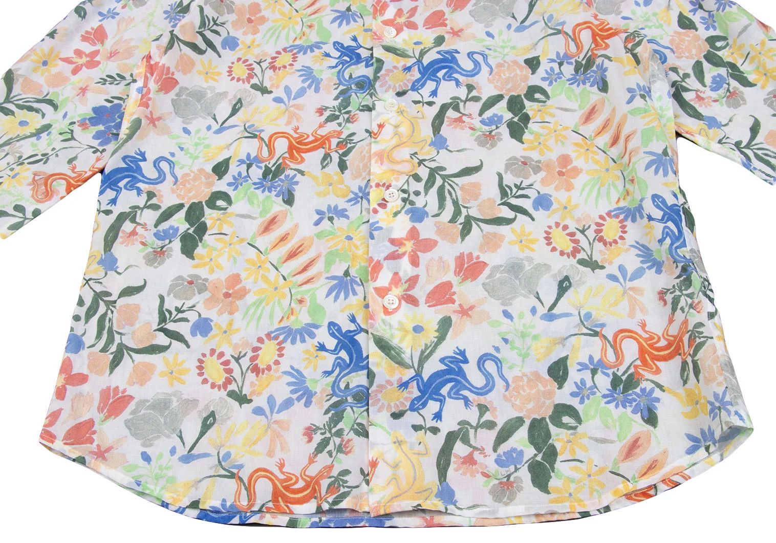 agnes b. Cotton Colorful Botanical Print Shirt Multi 40 Size US XXS / EU 40 - 6 Thumbnail
