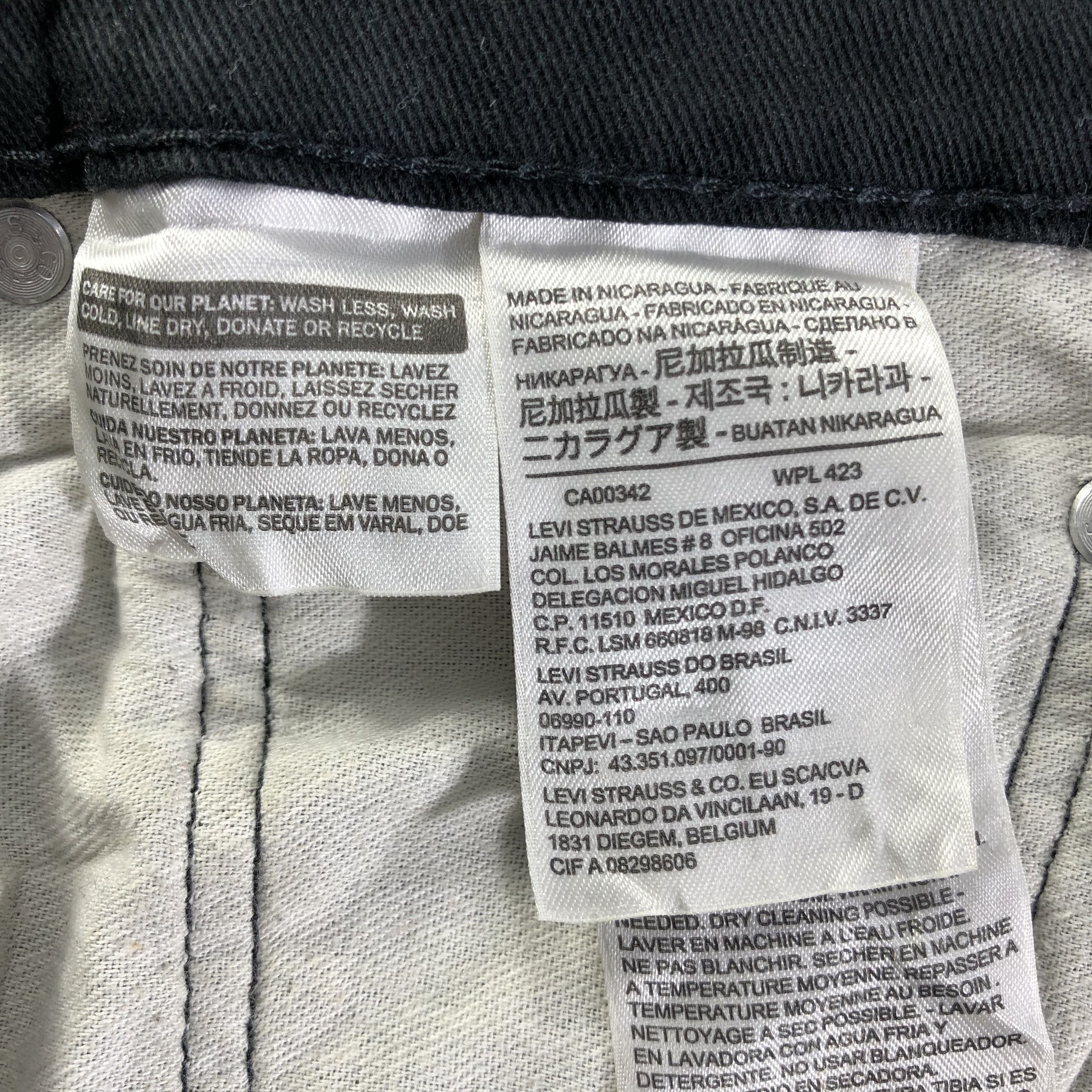 Levi's Vintage Faded Black Levis 510 Jeans-J3043 Size US 35 - 9 Thumbnail
