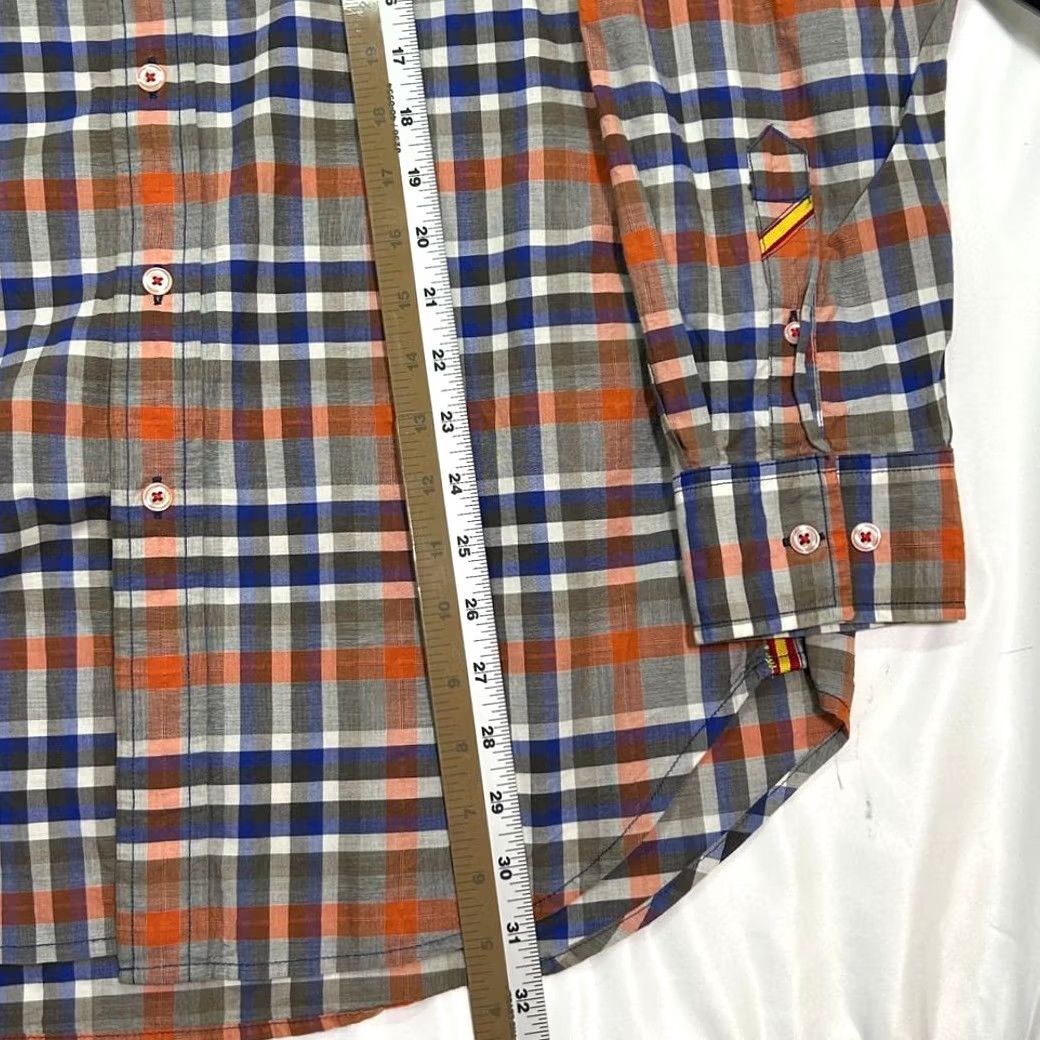Robert Graham Robert Graham Plaid Button Down Shirt Long Sleeve Mens XL Brown Size US XL / EU 56 / 4 - 6 Thumbnail
