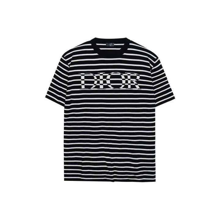 Dior Dior Dior Striped Loose Fit Short Sleeve T-Shirt 0079-2507 Size US S / EU 44-46 / 1 - 1 Thumbnail