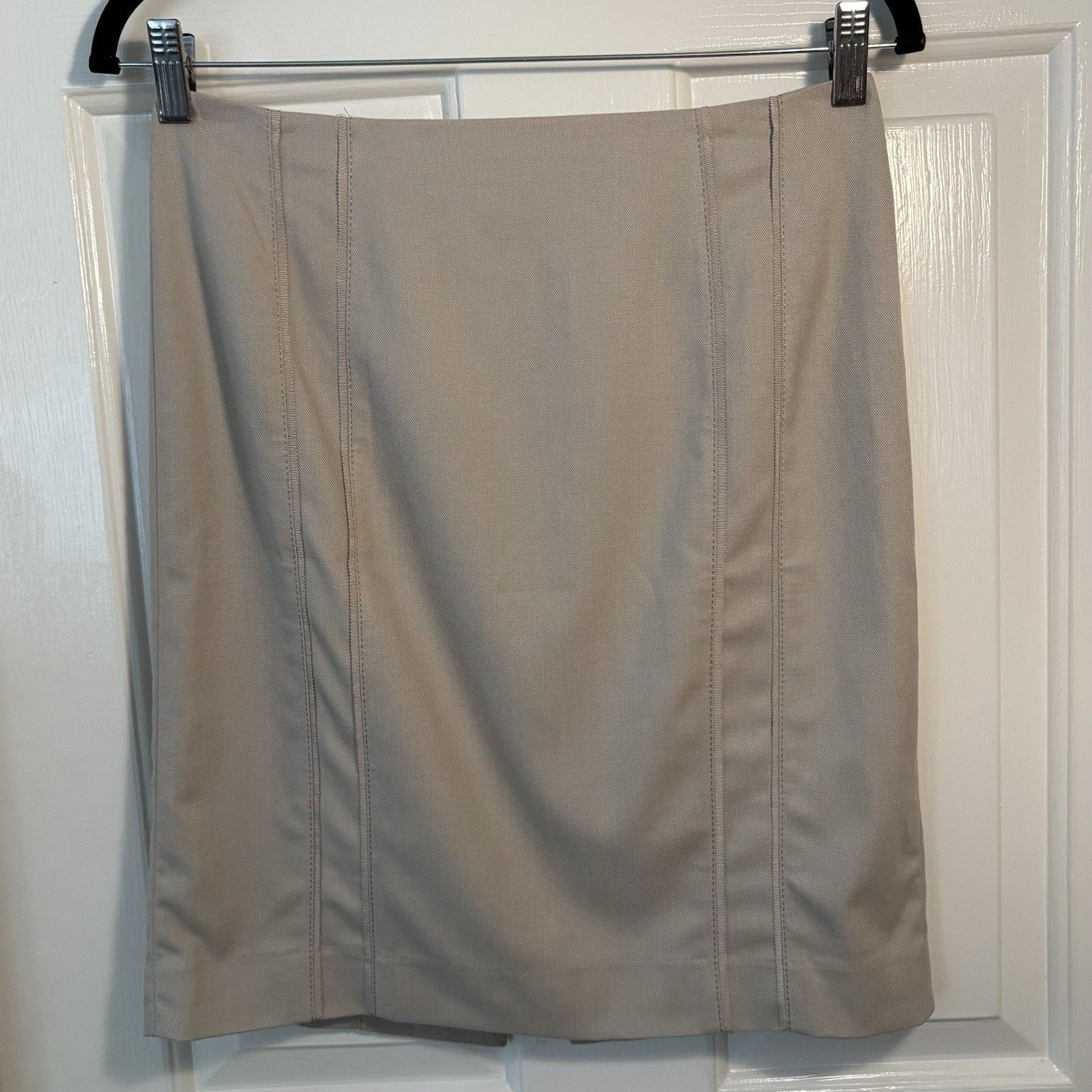 White House Black Market White House Black Market Beige Skirt Double Striping - Sz 6P Size 28" / US 6 / IT 42 - 3 Thumbnail