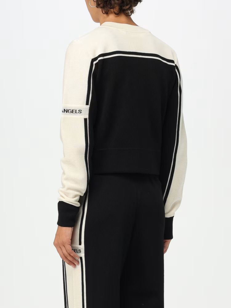 Palm Angels o1y1125 Cardigan in Ivory/Black Size XXS / US 00 / IT 34 - 3 Thumbnail