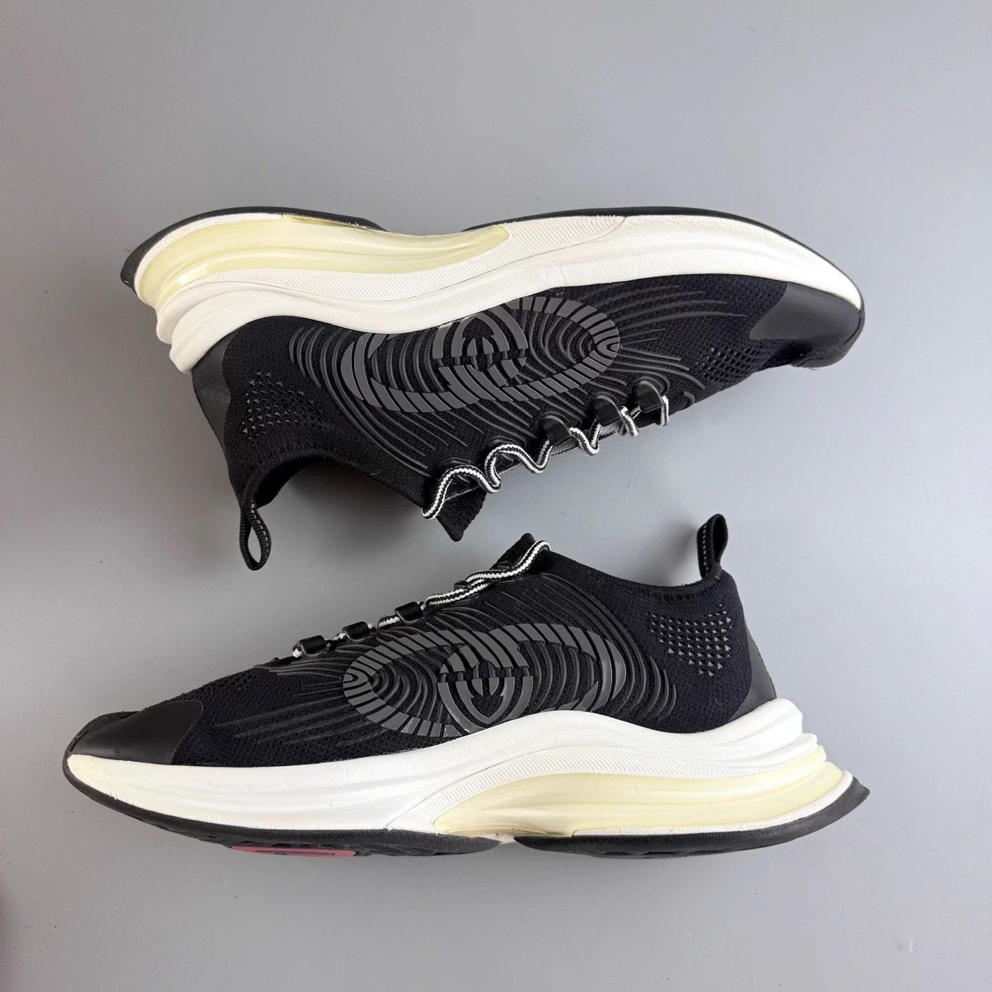 Gucci Gucci Black & White GG Lace-up Sneakers EUR42.5 95New Size US 8.5 / EU 41-42 - 5 Thumbnail