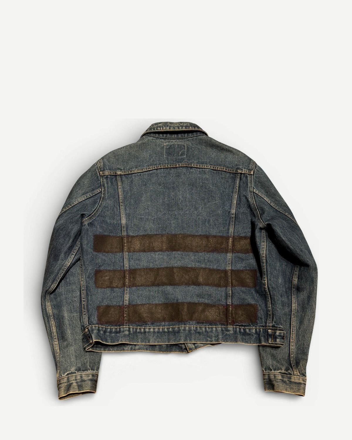 Helmut Lang 1997 Re-Edition Red Stripe Denim Jacket | Grailed