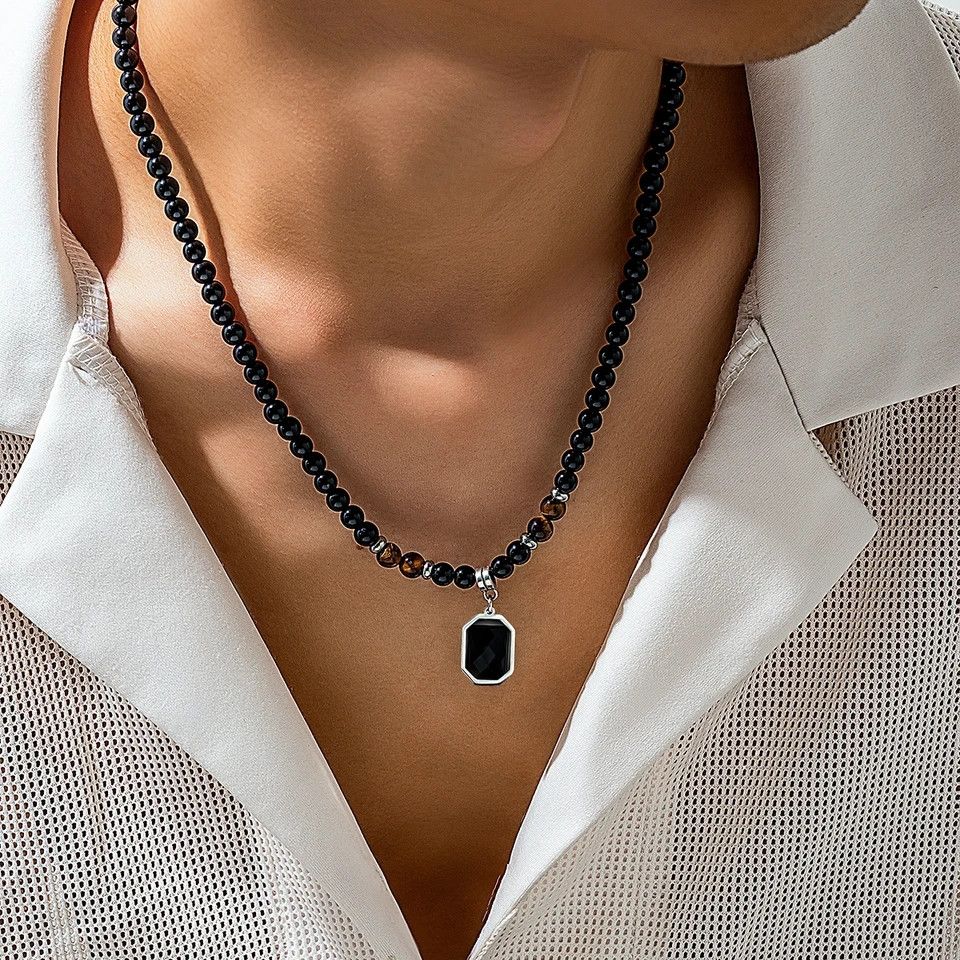 Other Black Bead Pendant Necklace Size ONE SIZE - 2 Thumbnail