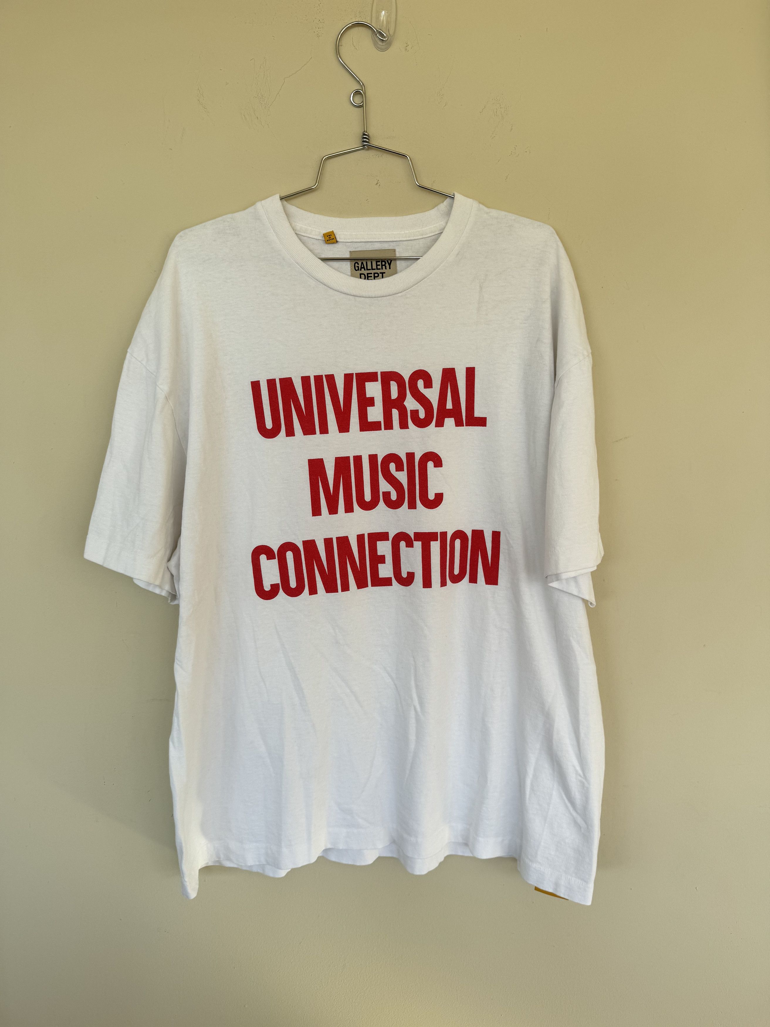 image of Gallery Dept Universal Music Group Tee in White, Men's (Size XL)