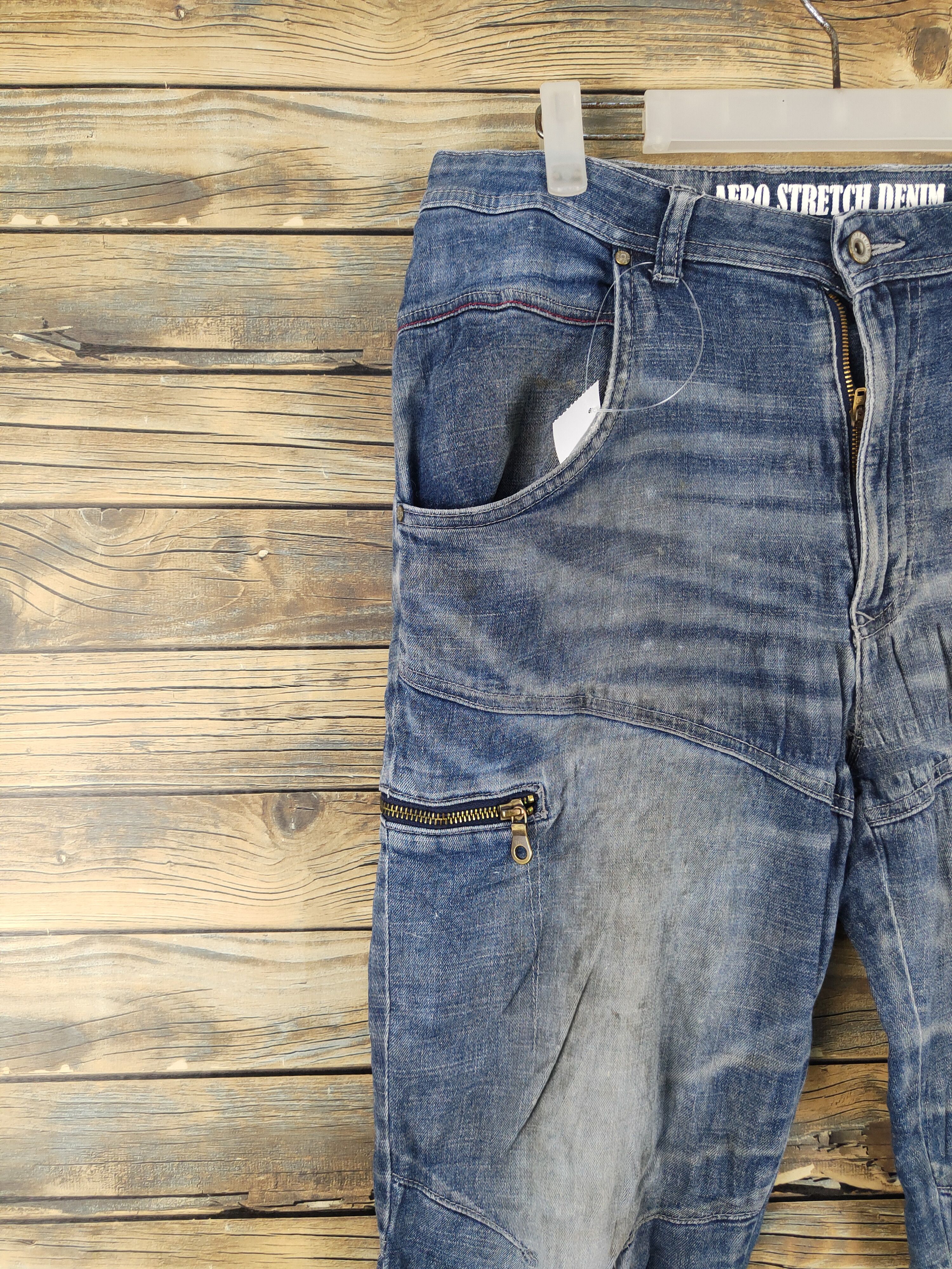 Japanese Brand FieldCore Dark Blue Distressed Ripped Soft Jeans #W2090 Size US 32 / EU 48 - 3 Thumbnail