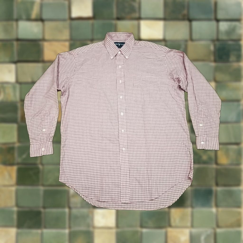 Ralph Lauren Ralph Lauren Blake Shirt Mens Medium Pink Check 100% Cotton Long Sleeve Casual Button-Up Size US M / EU 48-50 / 2 - 1 Thumbnail