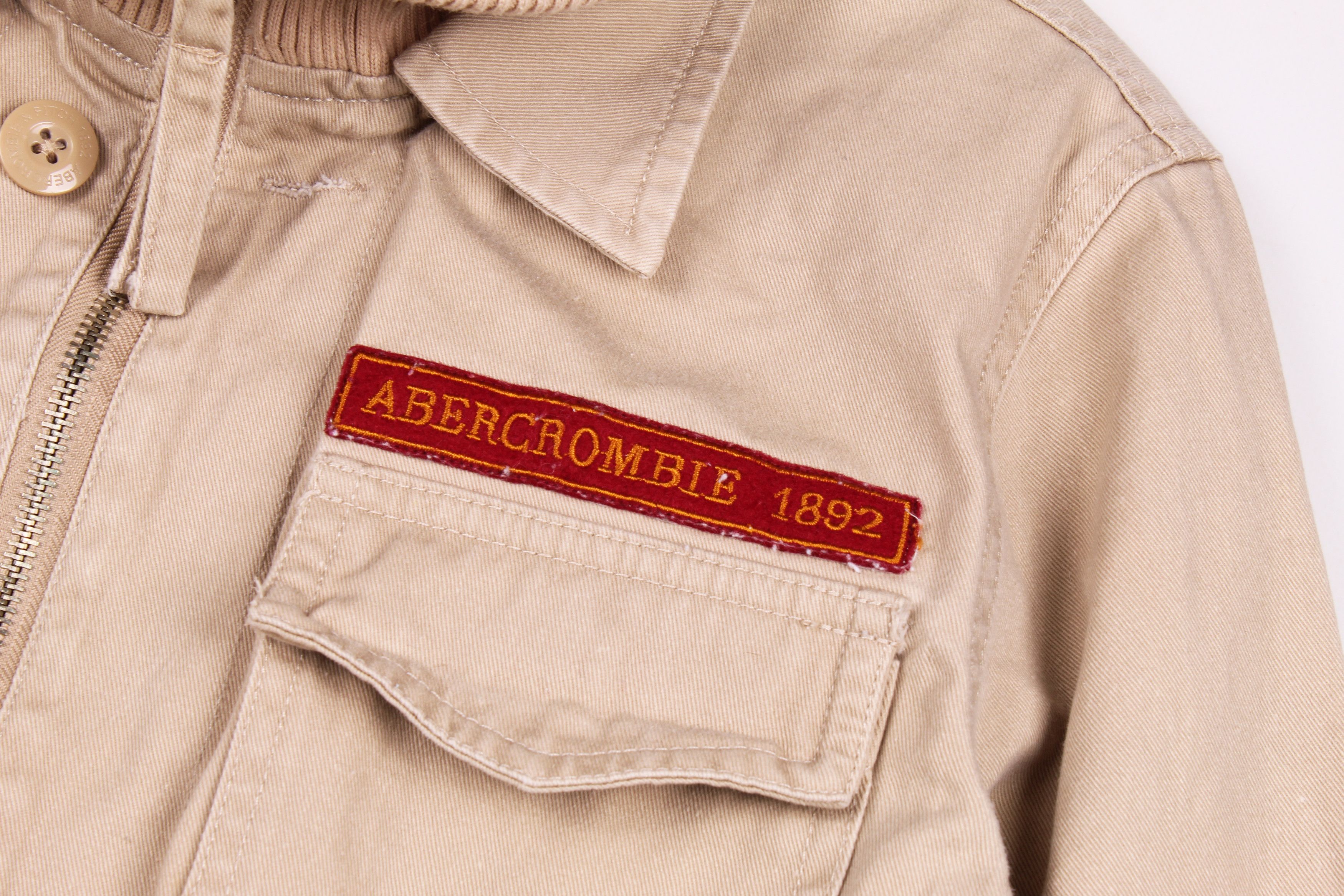 Abercrombie & Fitch × Vintage Vintage Abercrombie & Fitch Y2K Tan Jacket Size M / US 6-8 / IT 42-44 - 3 Thumbnail