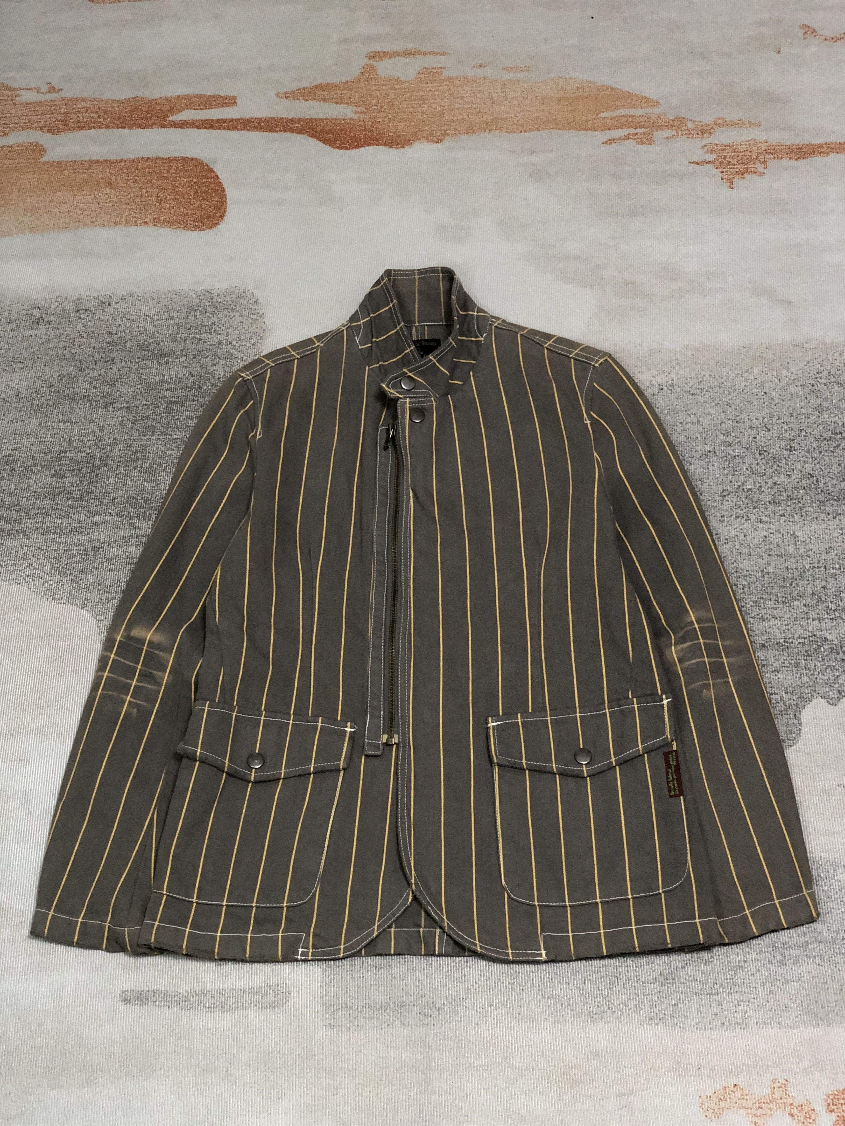 291295=Homme 291295=Homme Asymmetric striped jacket Size US M / EU 48-50 / 2 - 1 Thumbnail