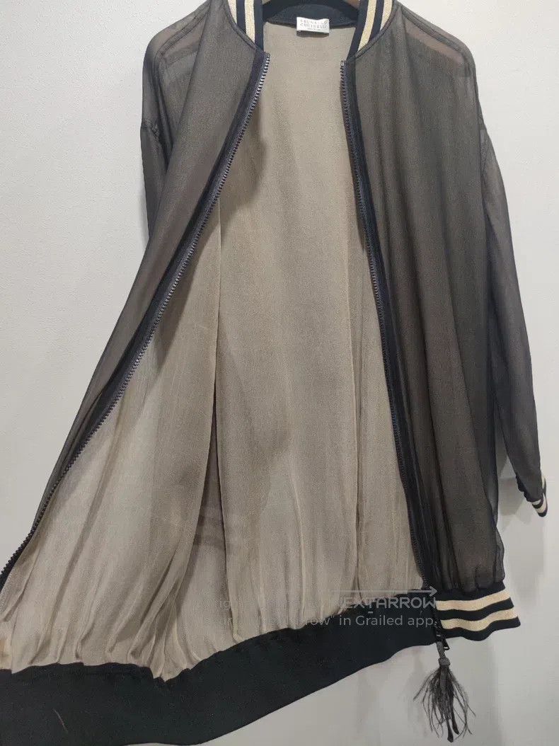 Brunello Cucinelli Brunello Cucinelli Sequin silk lightweight jacket Size S / US 4 / IT 40 - 2 Thumbnail