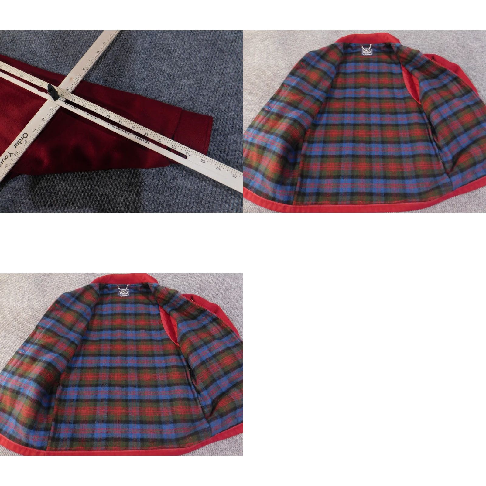 Vintage VINTAGE Woolrich Coat Jacket Womens Large Red Plaid Lined Button Front Raglan Collar Size L / US 10 / IT 46 - 11 Thumbnail