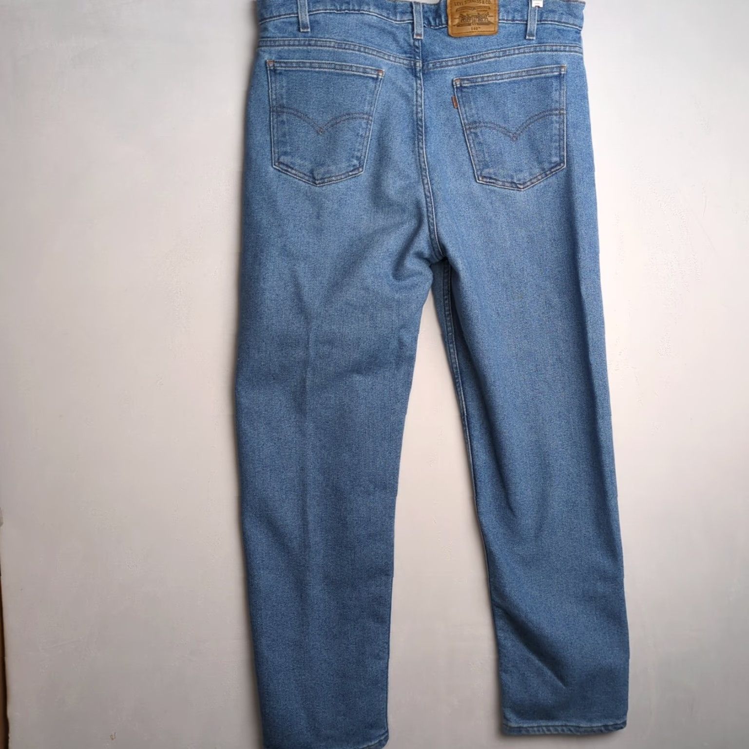 Levi's VINTAGE Levi's Men's 38x31 Blue 540 Relaxed Straight Orange Tab American Denim Jeans 5-Pocket 90s USA Classic Mens Size US 38 / EU 54 - 2 Thumbnail