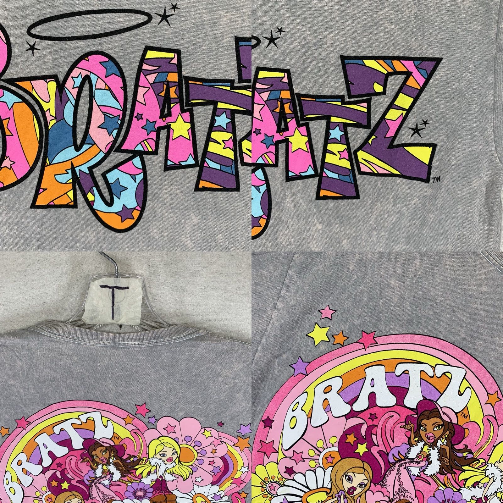 Vintage VINTAGE Bratz Graphic T-shirt Women Small Gray Acid Wash All Seasons Double-Sided Crew Neck Size S / US 4 / IT 40 - 8 Thumbnail