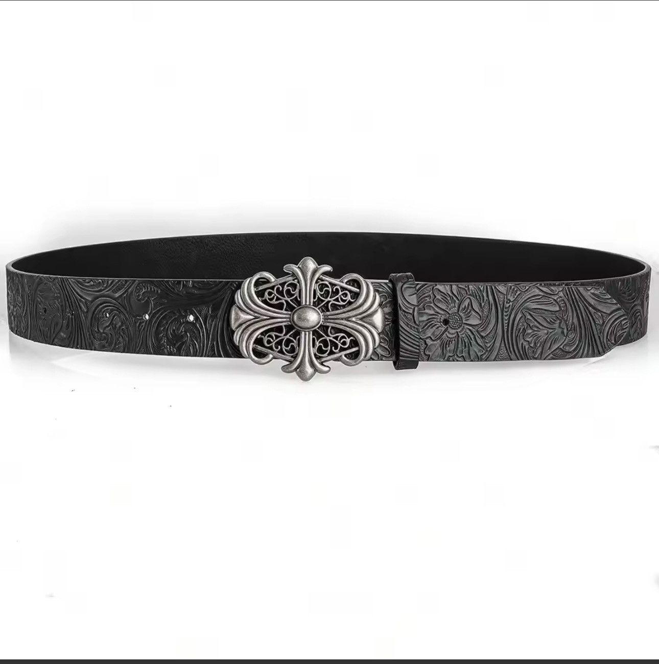 Other Retro Men's Belt Bohemian Style-Chic Black PU Leather Belt Size ONE SIZE - 5 Thumbnail