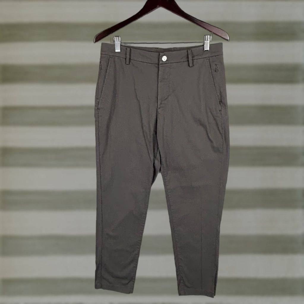 Vintage Bird Dogs Pants Mens 32x28 Charcoal Gray Tapered Slim Athletic Zip Pocket Drawstring Lined Size US 32 / EU 48 - 1 Thumbnail