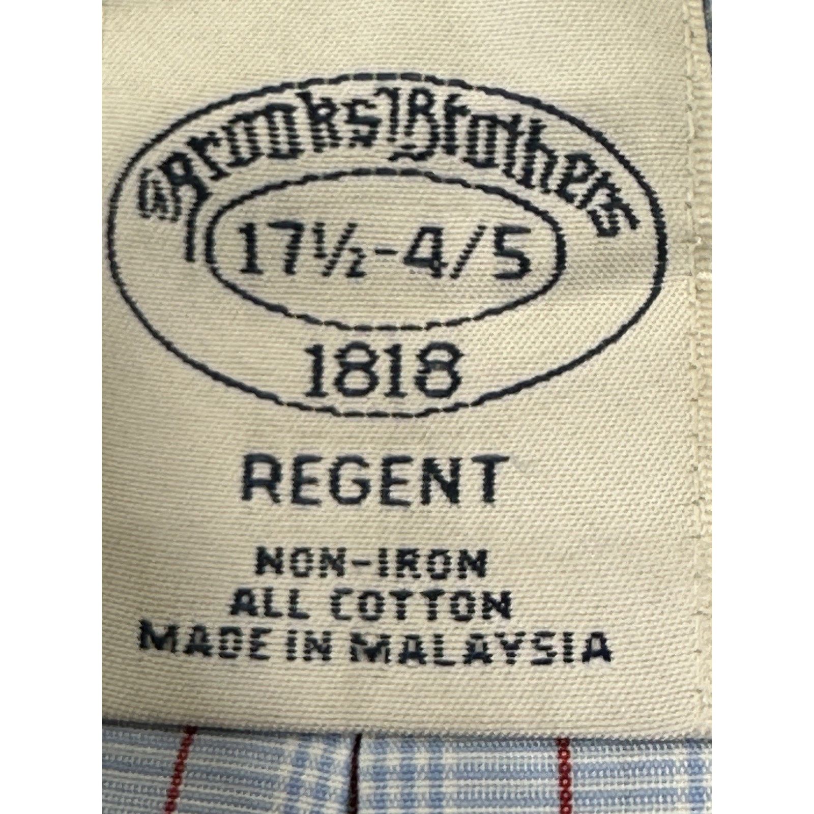 Brooks Brothers Brooks Brothers Regent 1818 Shirt Men 17.5 4/5 Blue XL check Size US XL / EU 56 / 4 - 14 Thumbnail