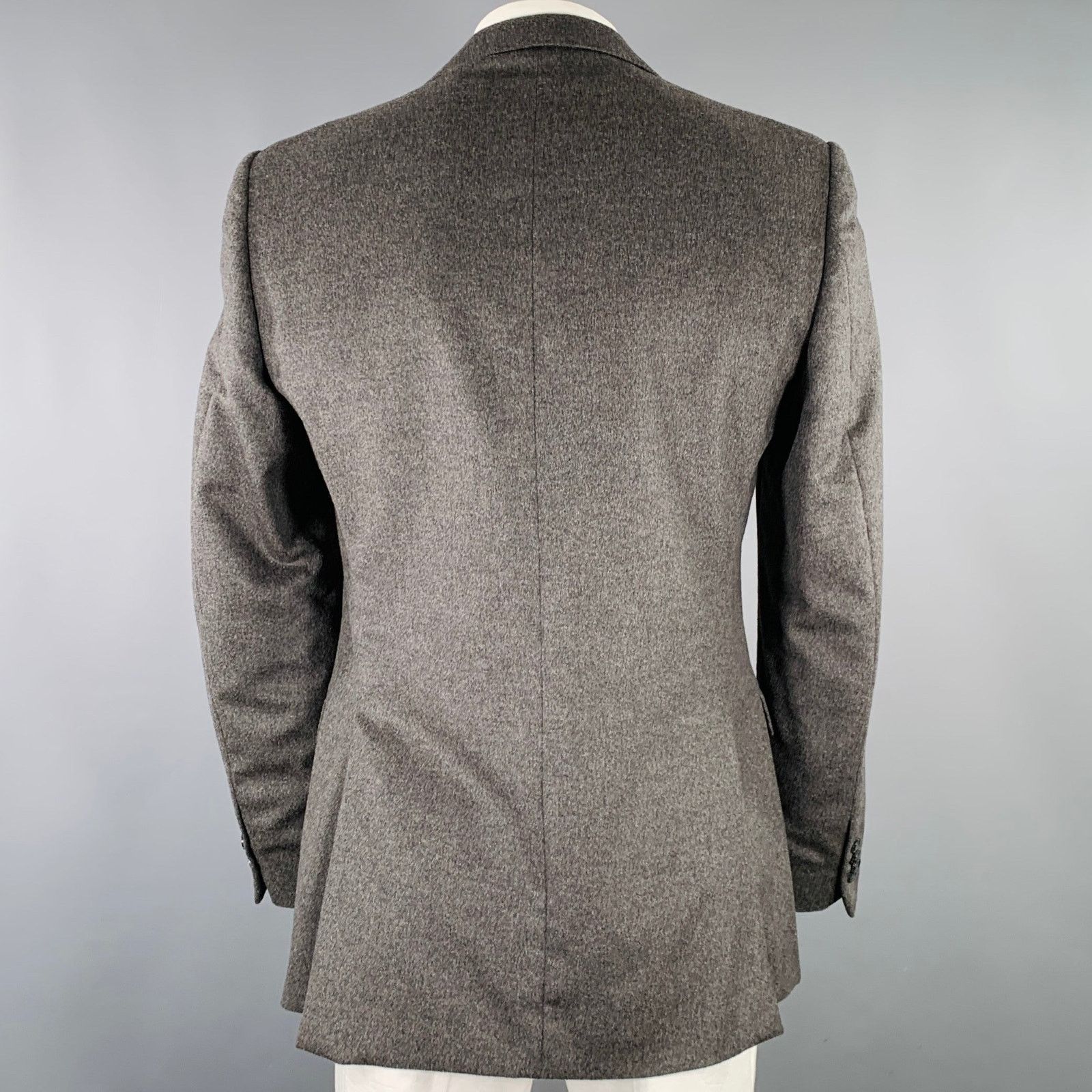 Z Zegna Size 40 Long Grey Angora Blend Single Breasted Sport Coat Size 40R - 3 Thumbnail