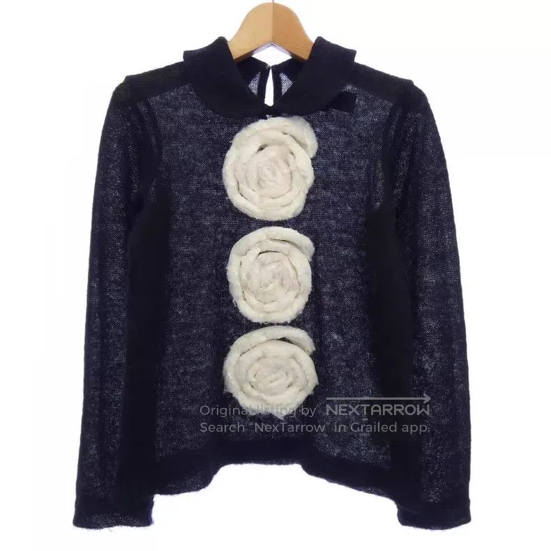 Comme des Garcons Comme des Garcons Round Collar Floral Knit Size S / US 4 / IT 40 - 2 Thumbnail