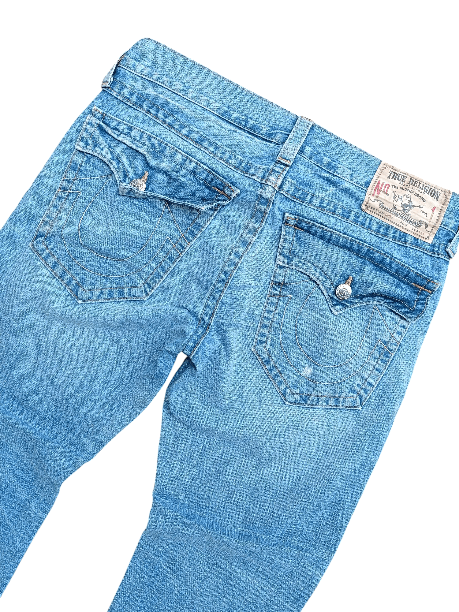 Affliction × Ed Hardy × True Religion True Religion Ricky Distressed Baggy Wide Leg Denim TR024 Size US 34 / EU 50 - 8 Thumbnail