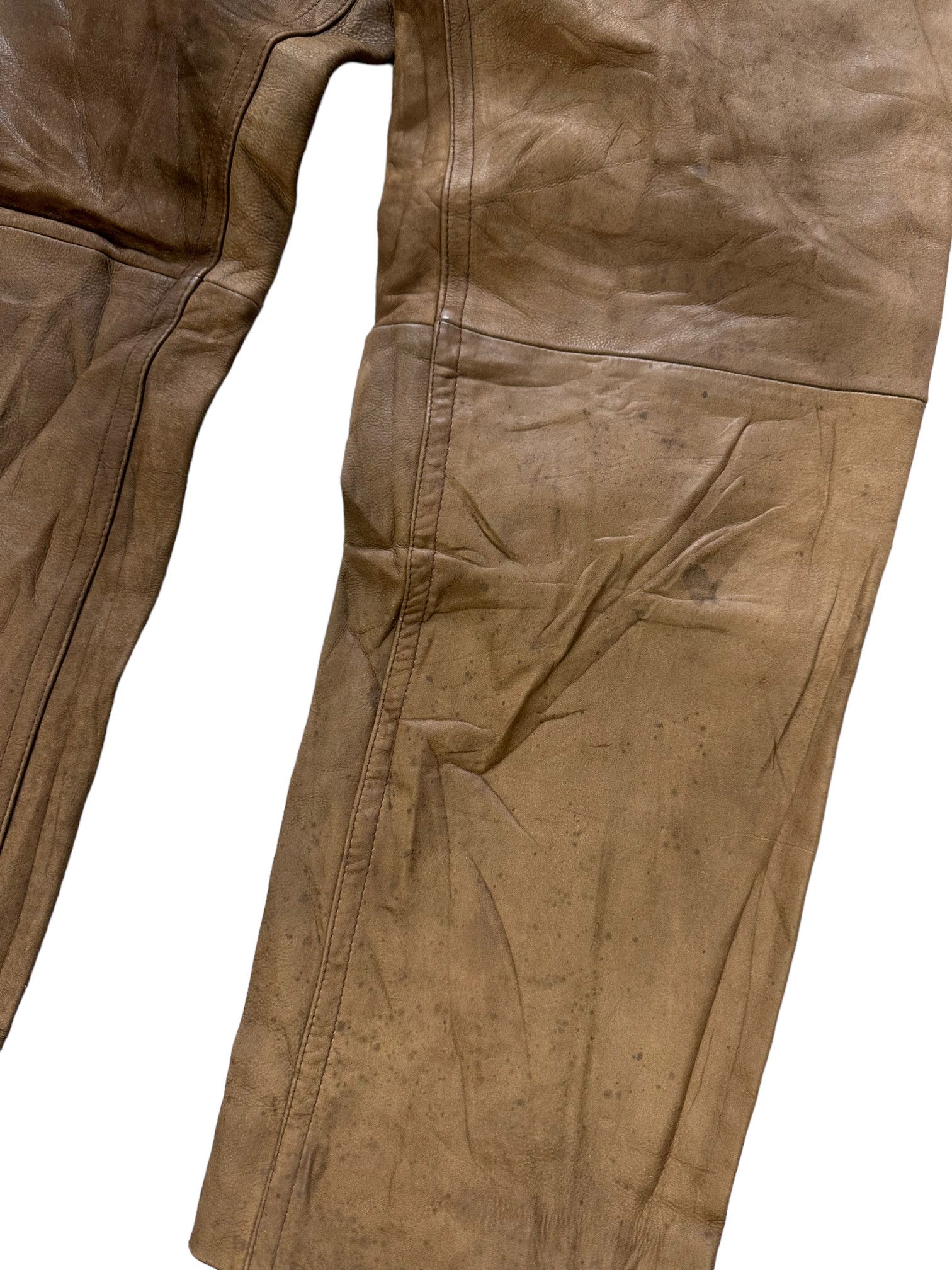 Japanese Brand TRANS CONTINENTS LEATHER PANT #7914-189 Size US 28 / EU 44 - 7 Thumbnail