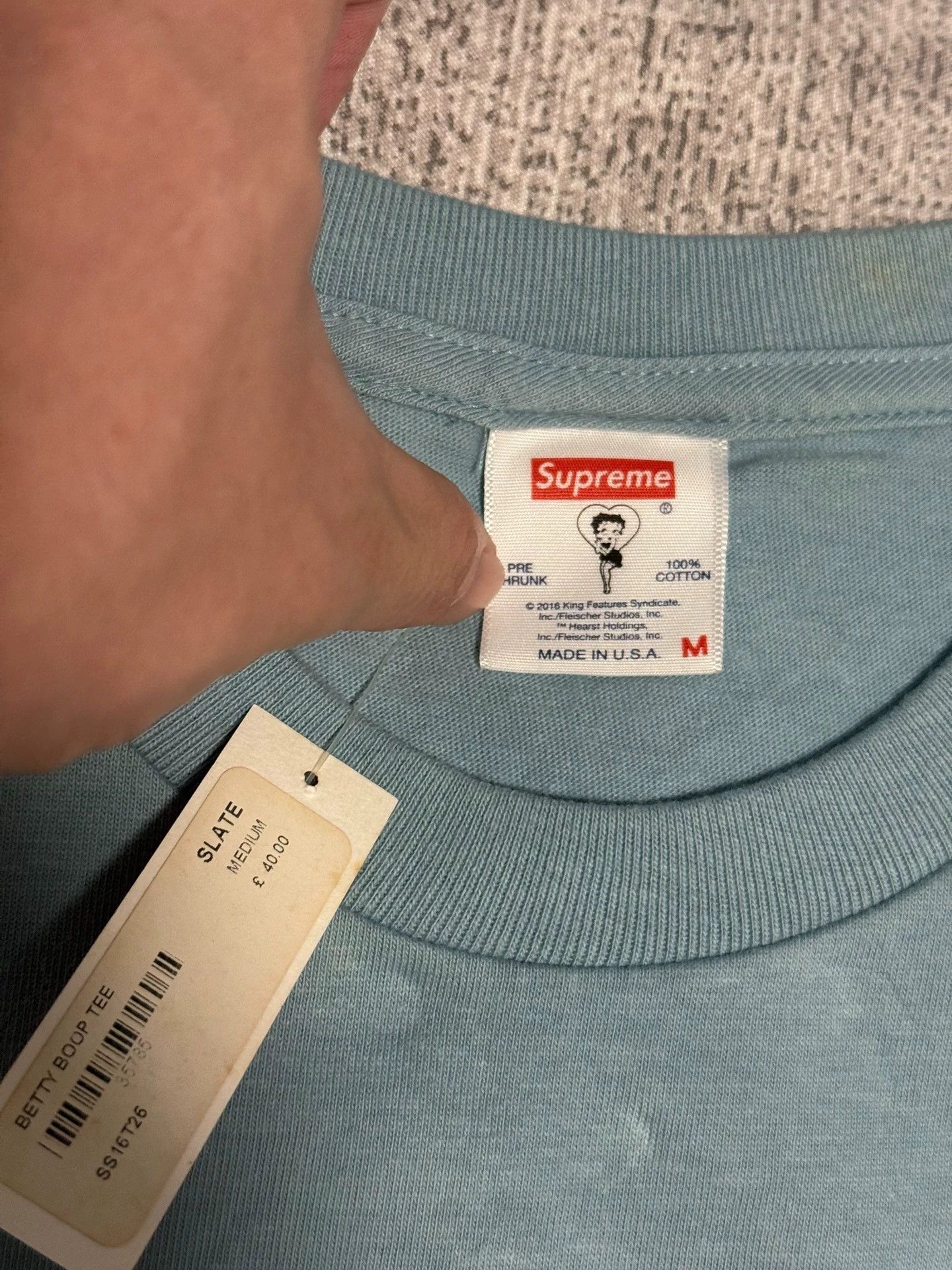 Supreme Supreme Betty Cyan Short Sleeve Tee M New With Tags Rare Size US M / EU 48-50 / 2 - 3 Thumbnail