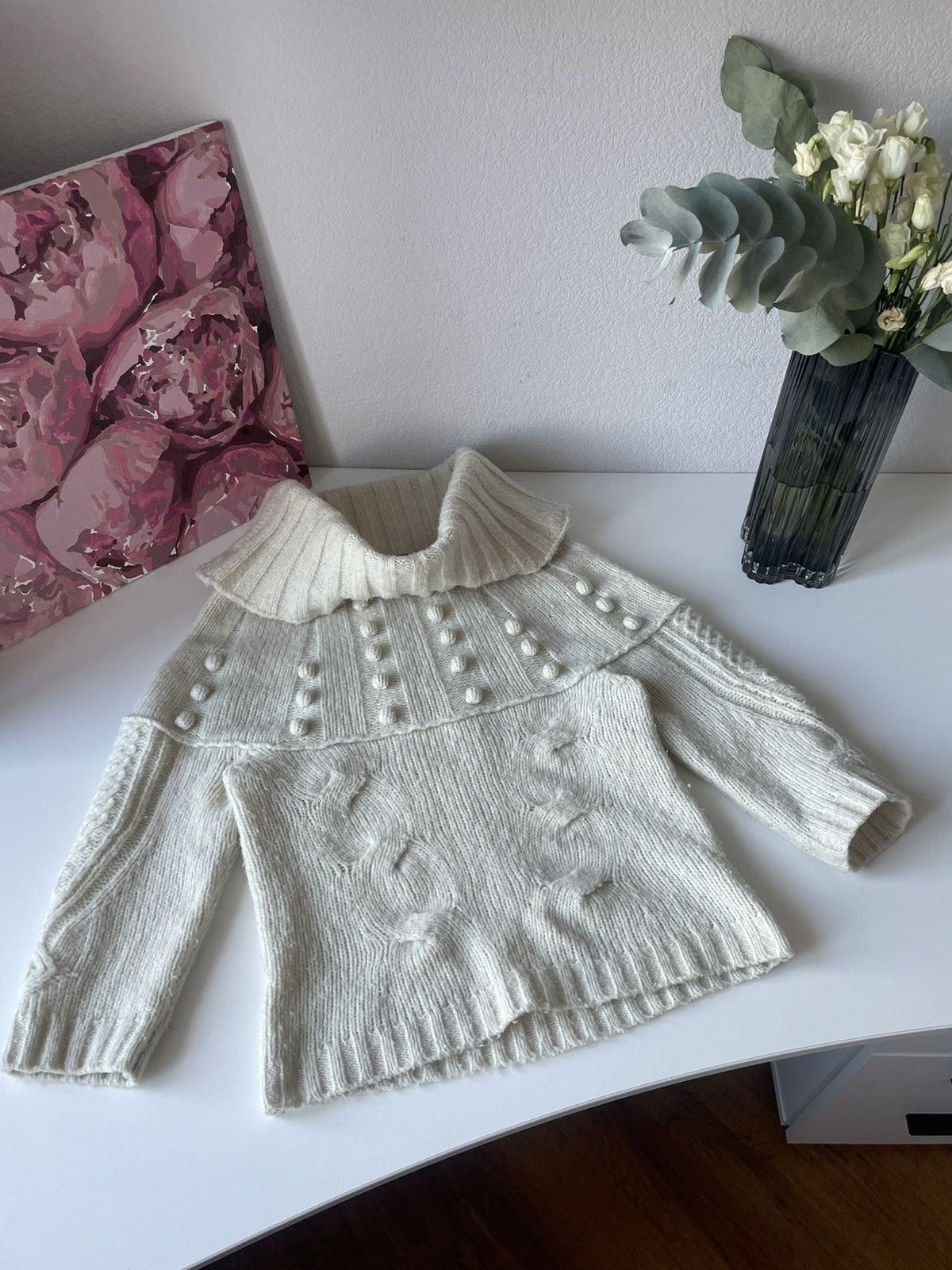 Marithe + Francois Girbaud × Vintage *RARE* Marithe + Francois Girbaud Wool Cardigan Sweater 90’s Size M / US 6-8 / IT 42-44 - 2 Thumbnail